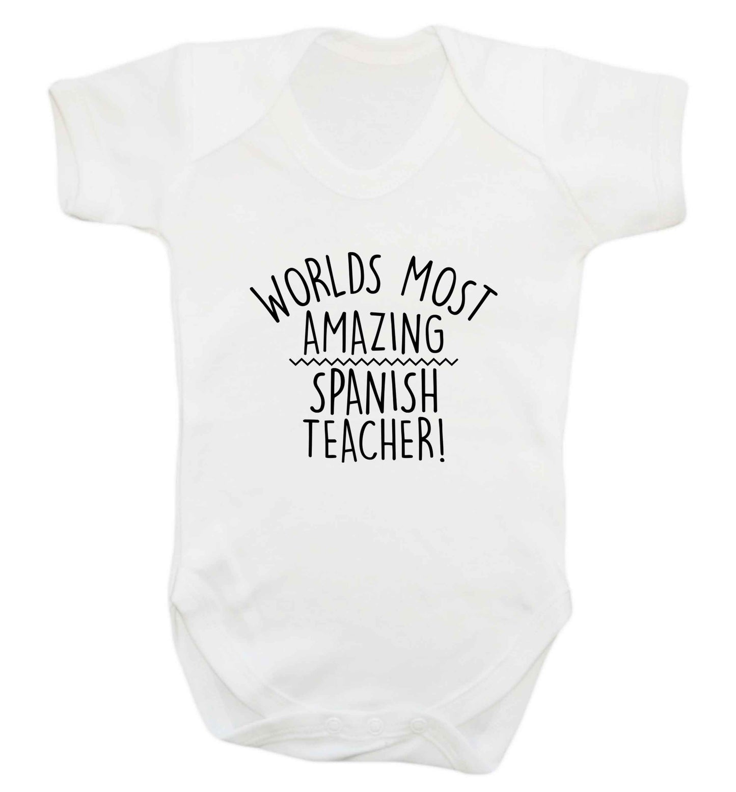 Worlds most amazing Spanish teacher baby vest white 18-24 months