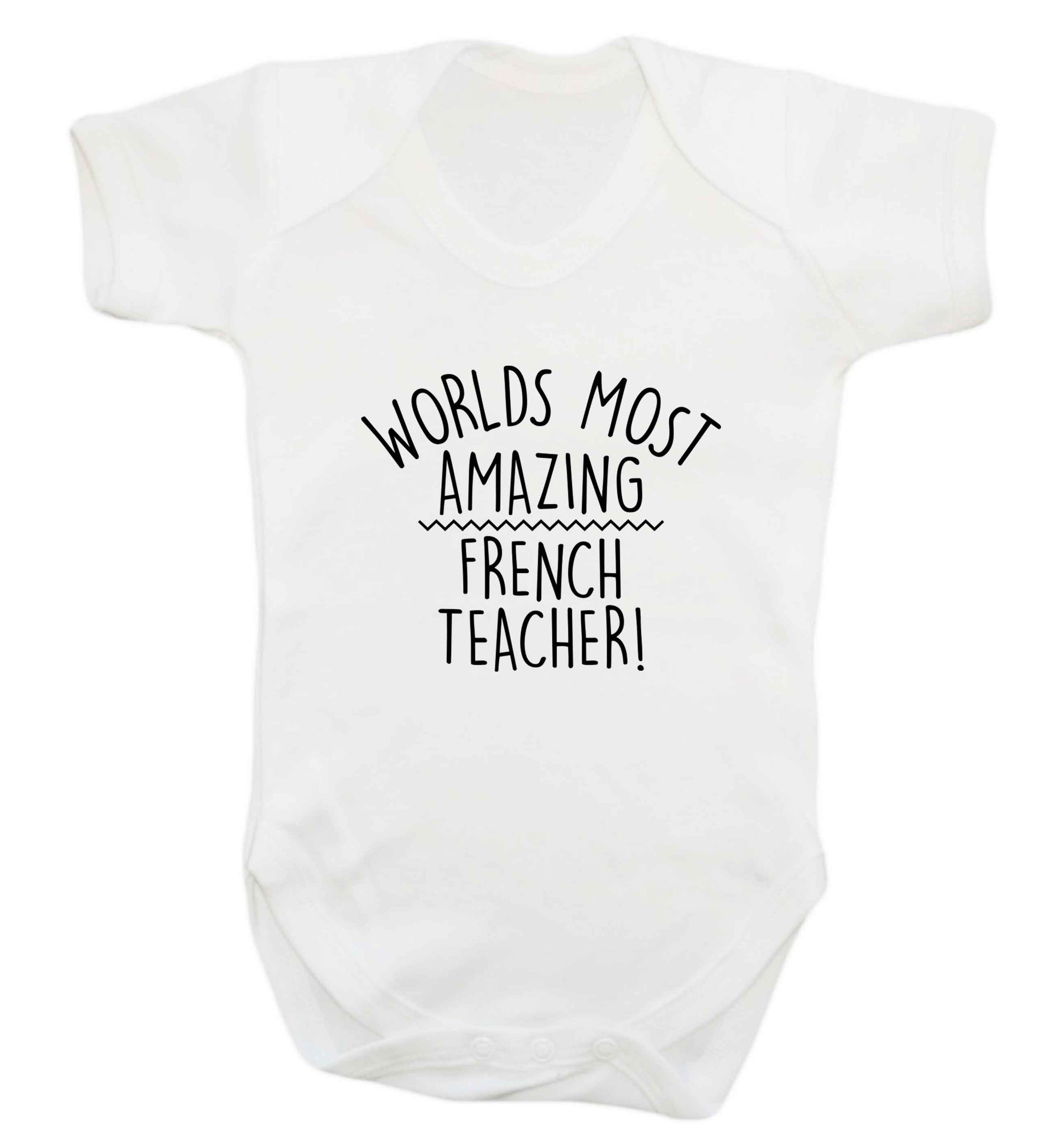 Worlds most amazing French teacher baby vest white 18-24 months