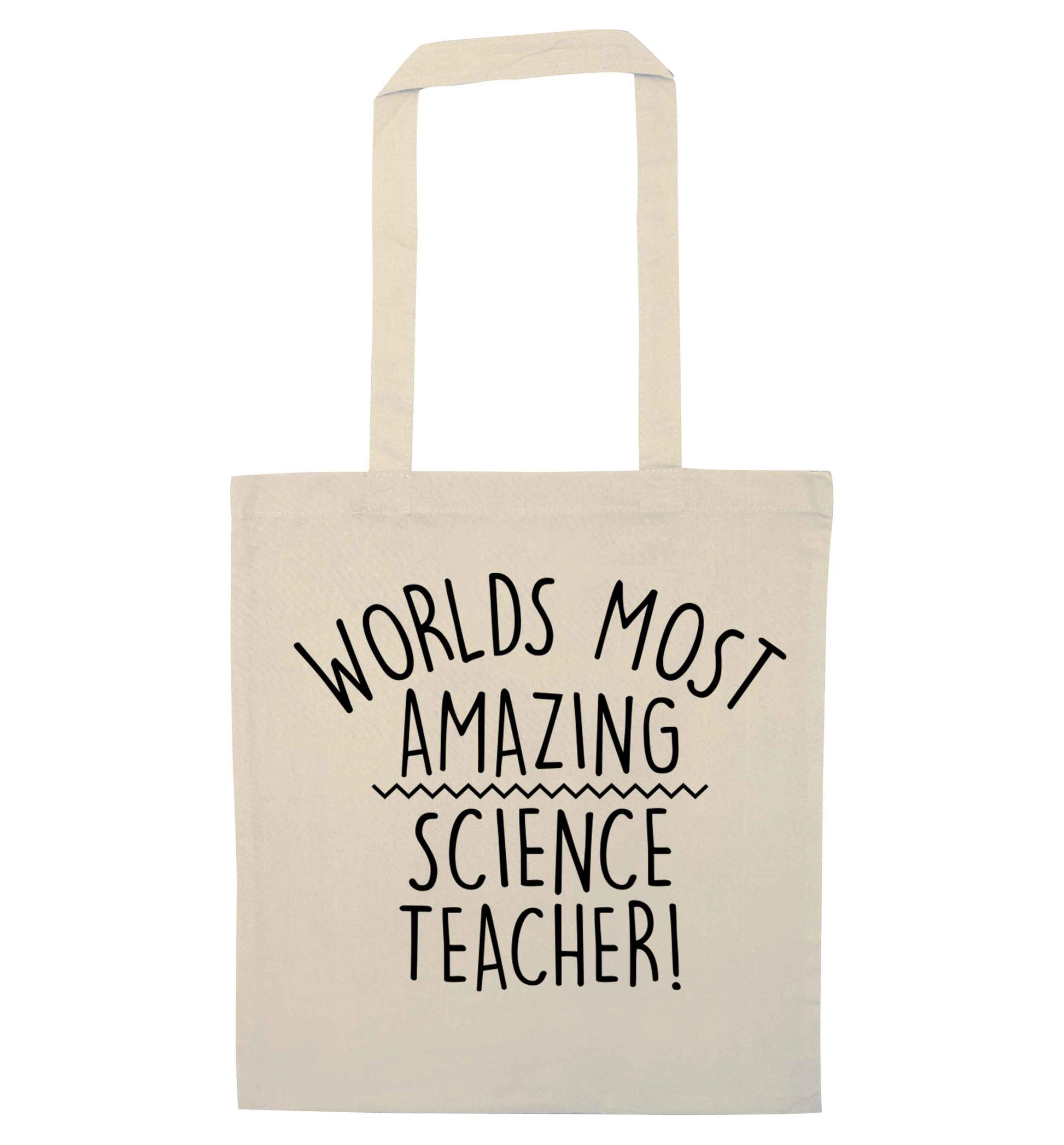 Worlds most amazing science teacher natural tote bag