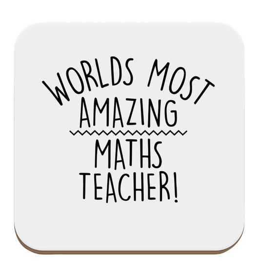 Worlds most amazing maths teacher set of four coasters