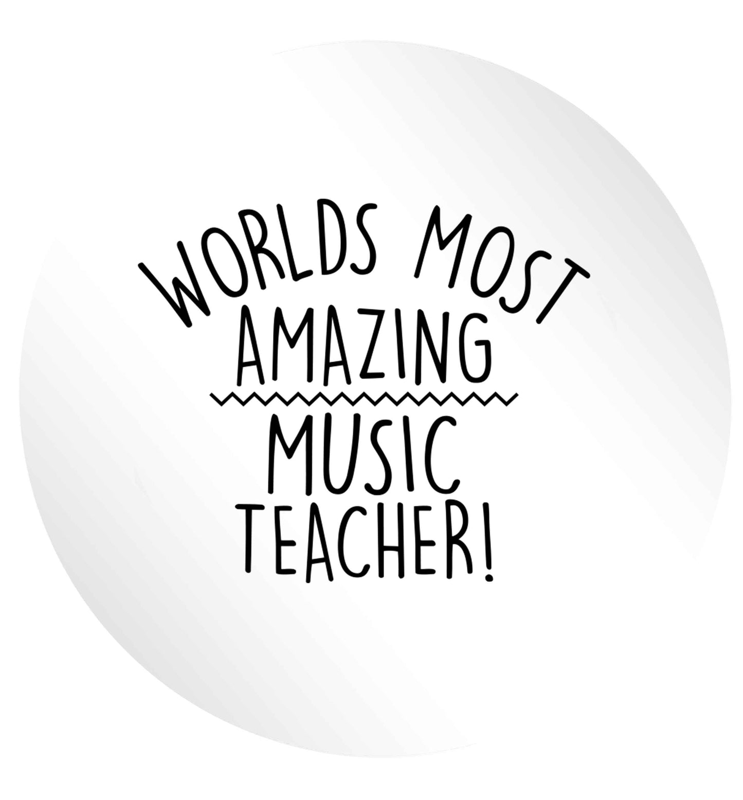 Worlds most amazing music teacher 24 @ 45mm matt circle stickers