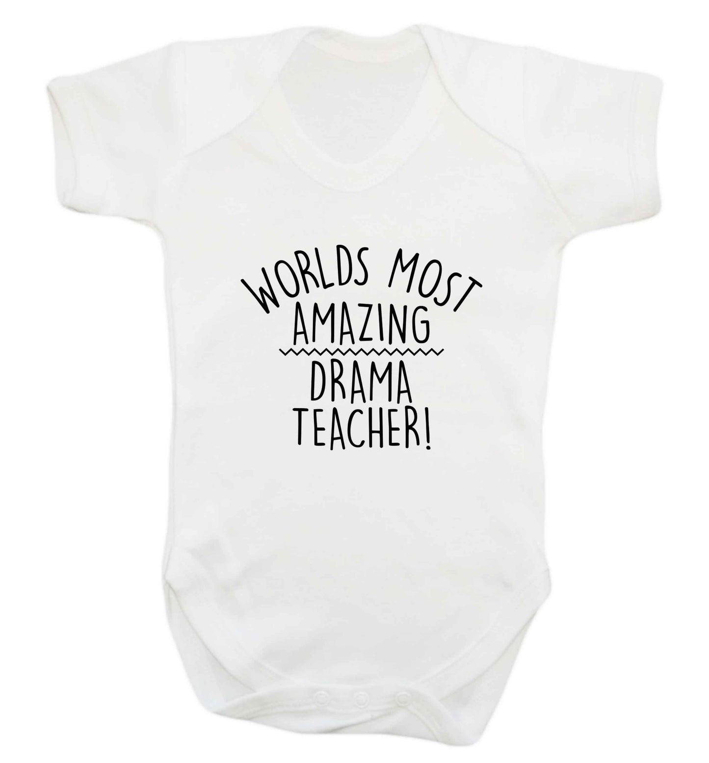 Worlds most amazing drama teacher baby vest white 18-24 months