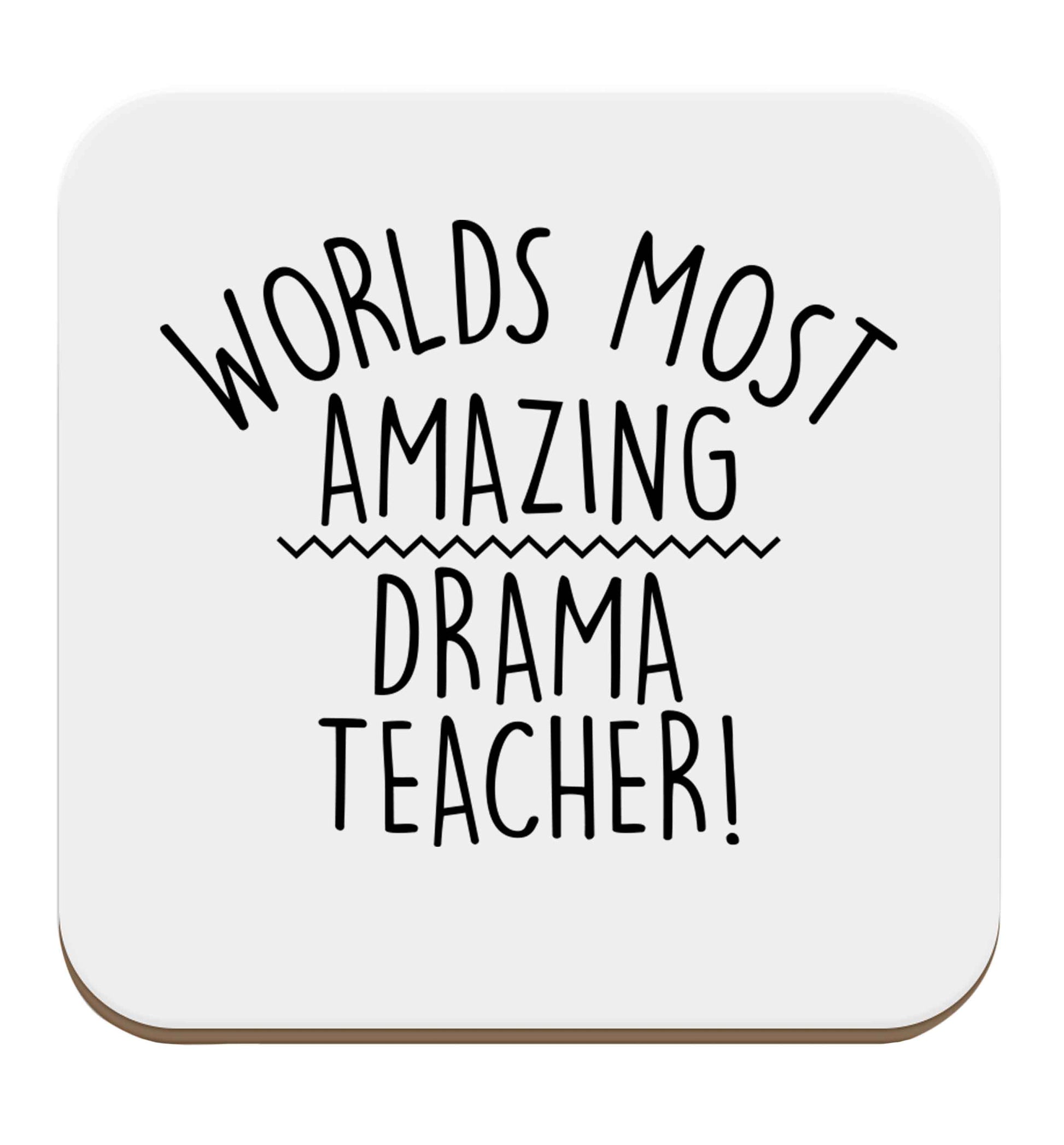 Worlds most amazing drama teacher set of four coasters