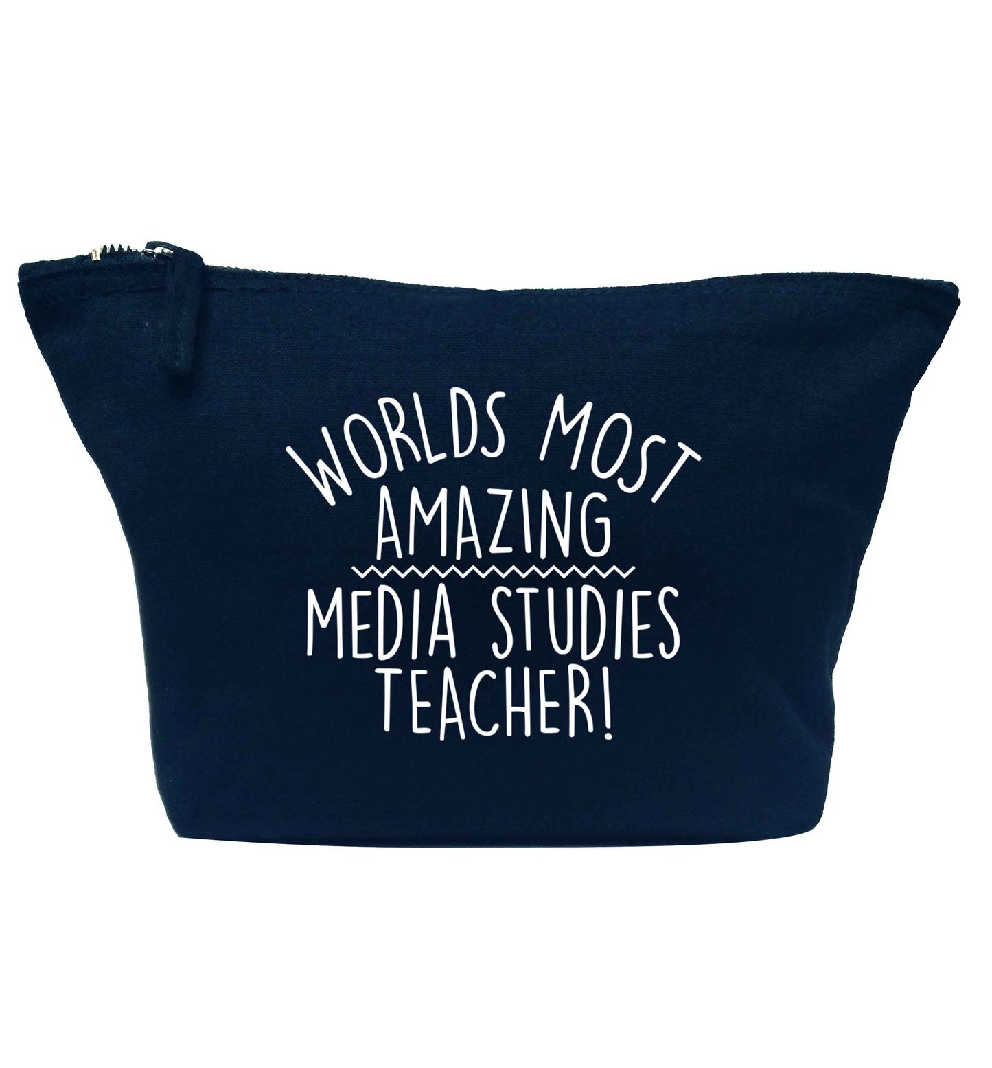 Worlds most amazing media studies teacher navy makeup bag