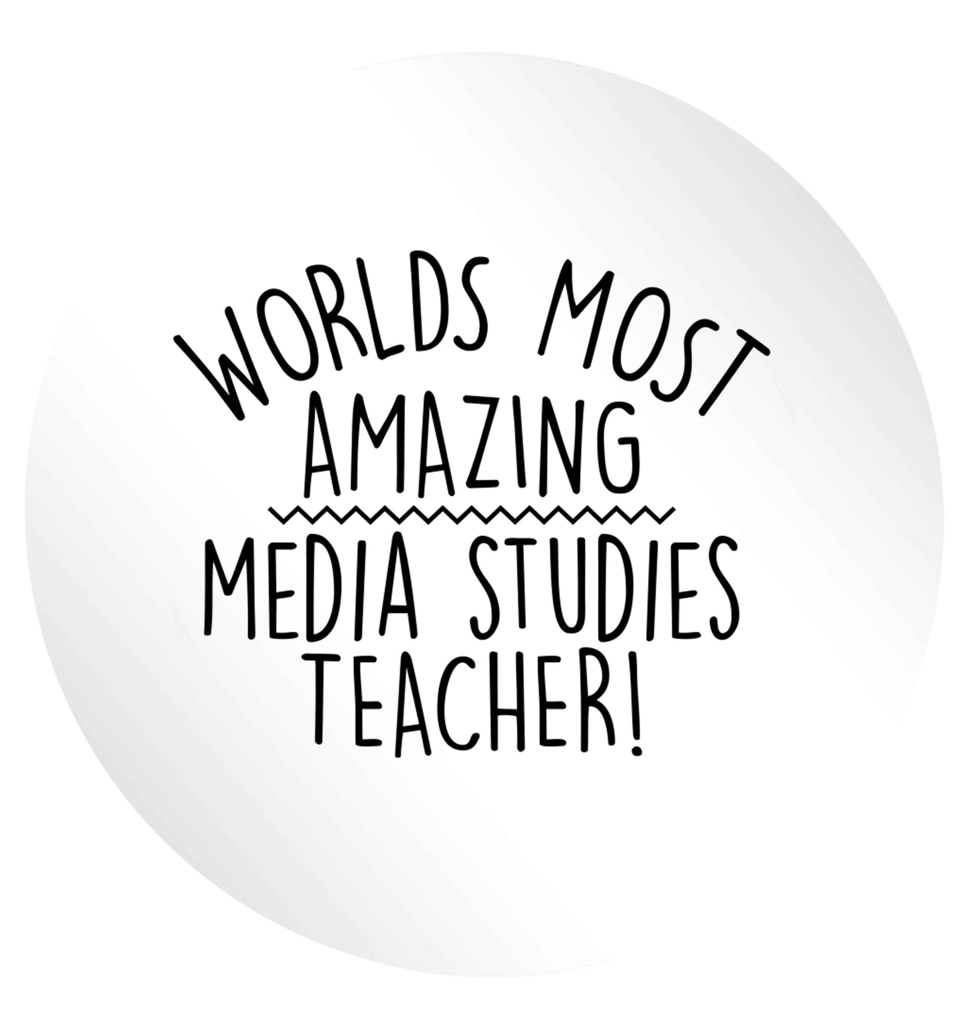 Worlds most amazing media studies teacher 24 @ 45mm matt circle stickers