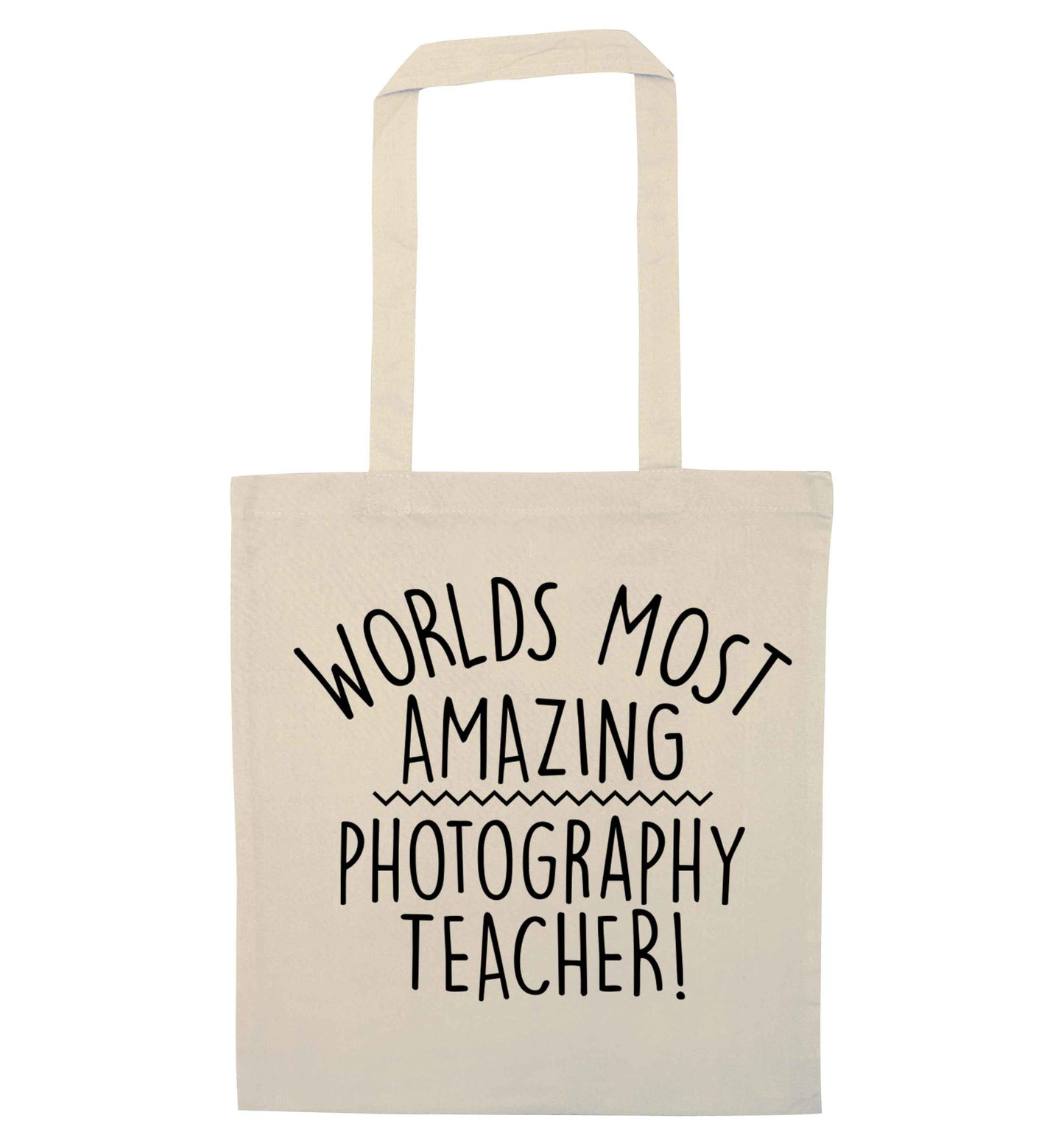 Worlds most amazing photography teacher natural tote bag