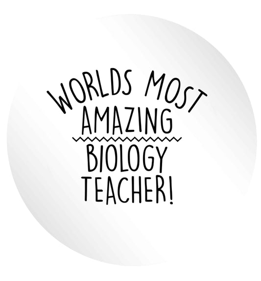 Worlds most amazing biology teacher 24 @ 45mm matt circle stickers