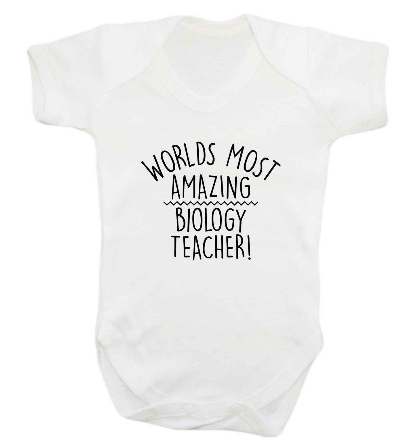 Worlds most amazing biology teacher baby vest white 18-24 months