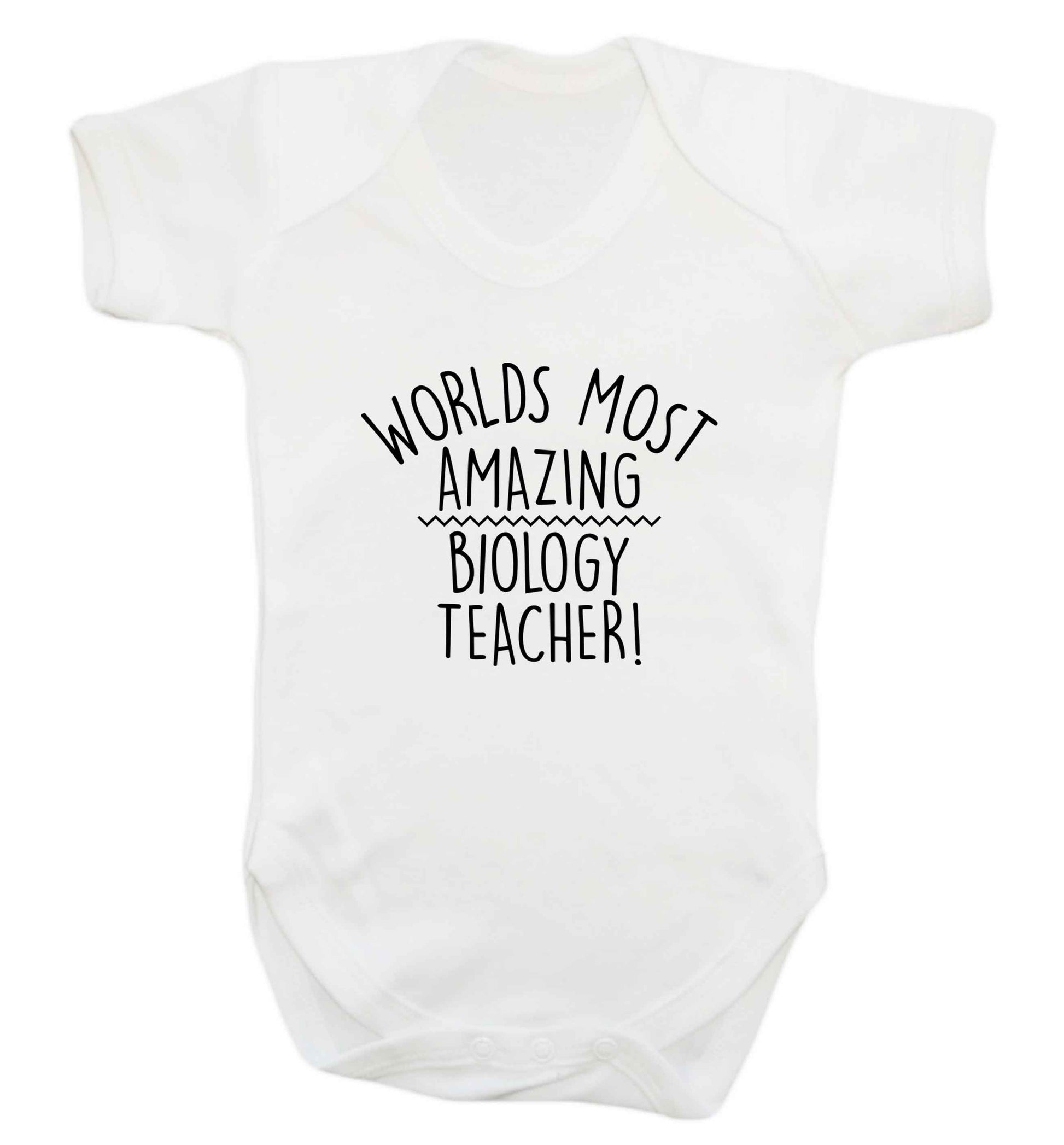 Worlds most amazing biology teacher baby vest white 18-24 months