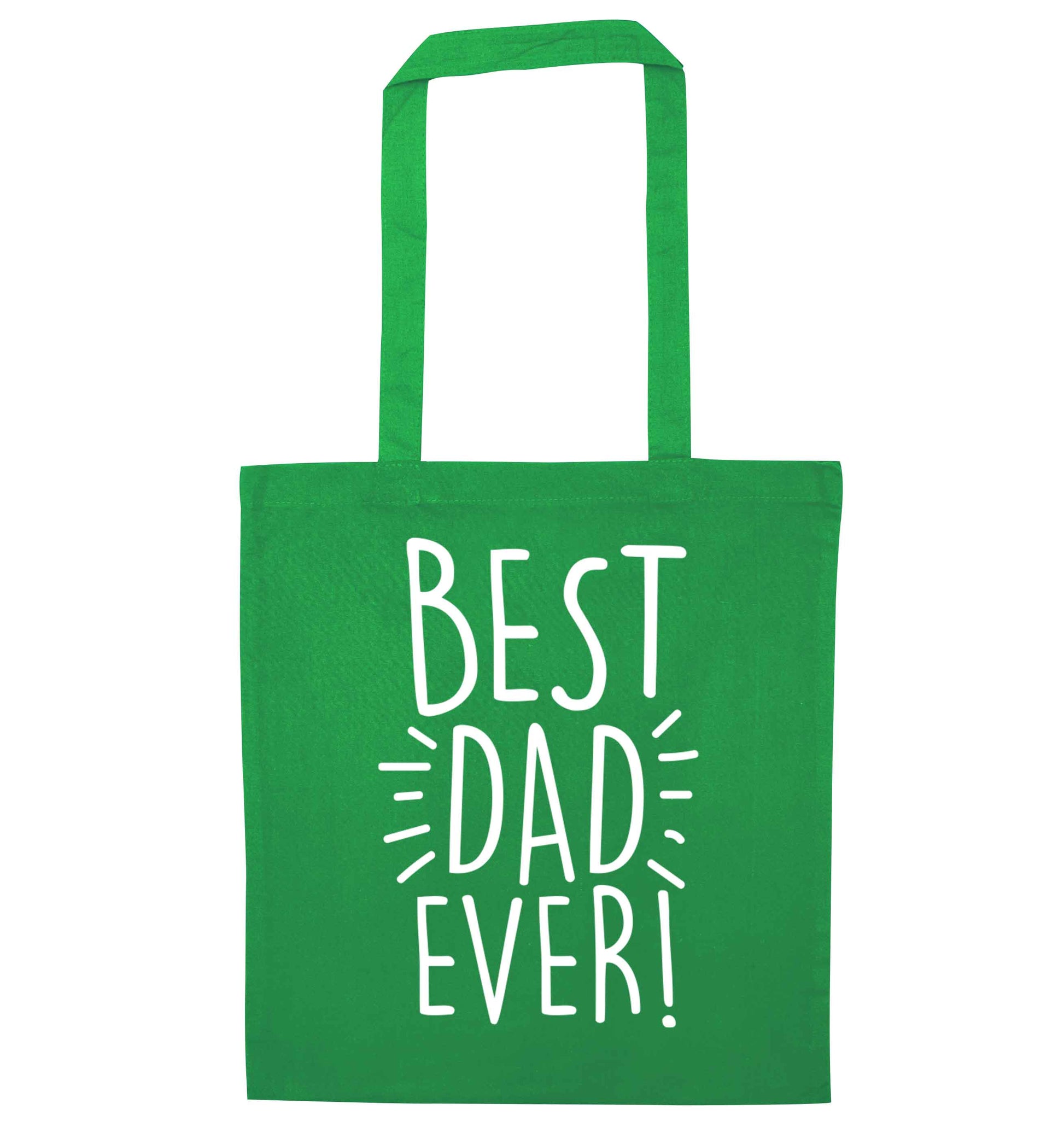 Best dad ever! green tote bag