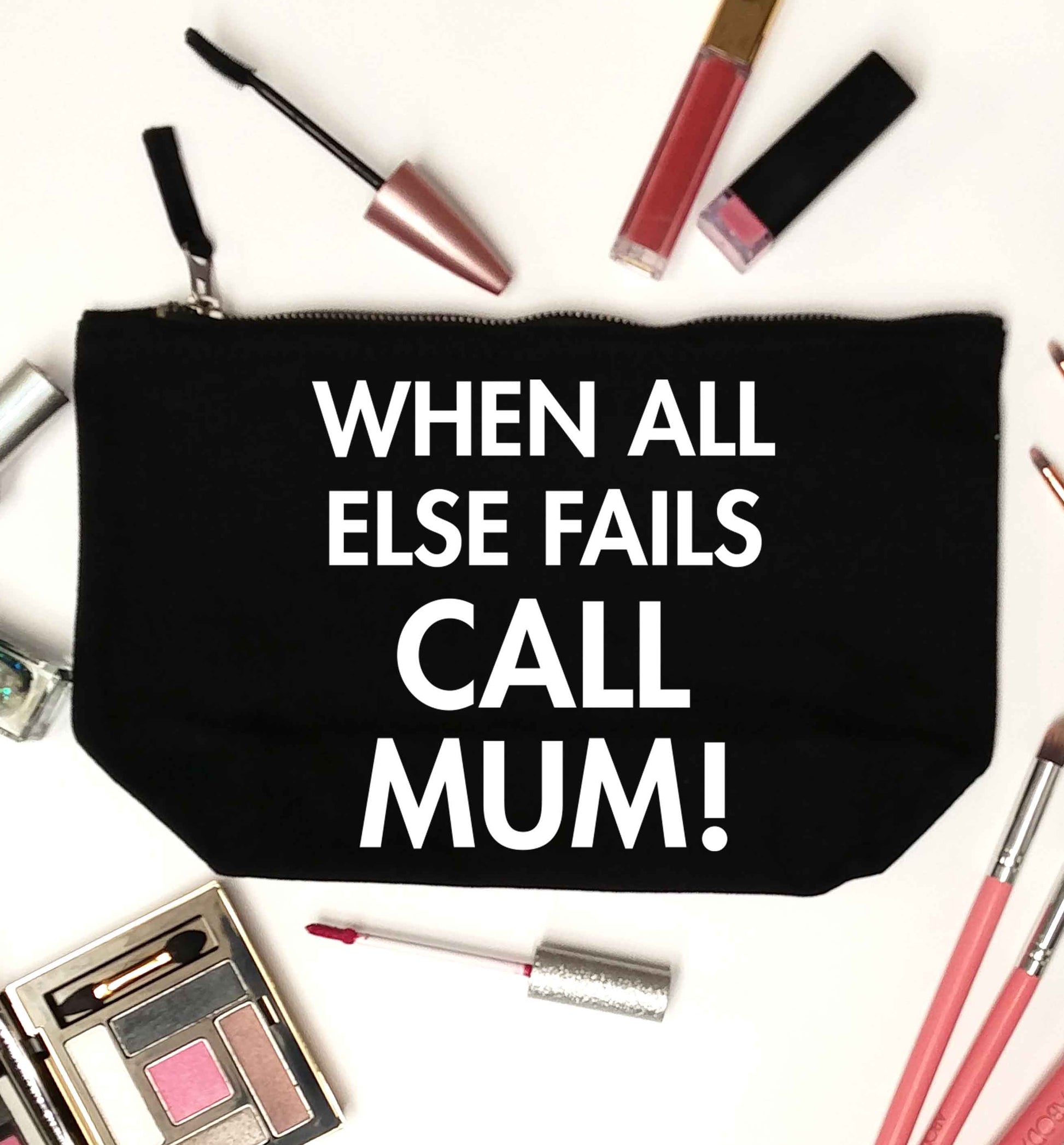 When all else fails call mum! black makeup bag