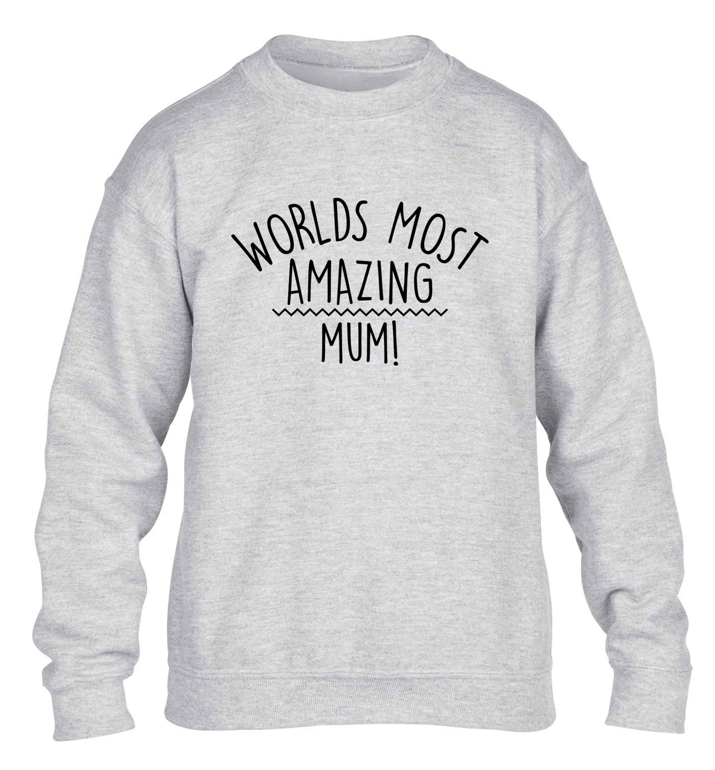 Worlds most amazing mum children's grey sweater 12-13 Years