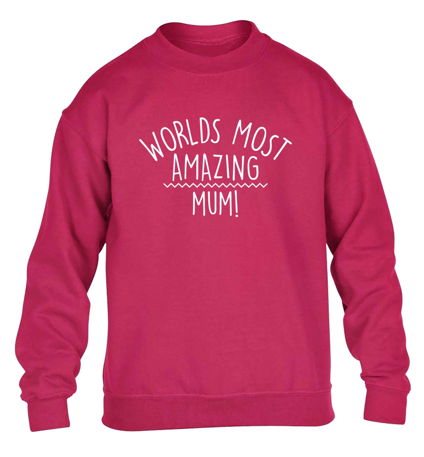 Worlds most amazing mum children's pink sweater 12-13 Years