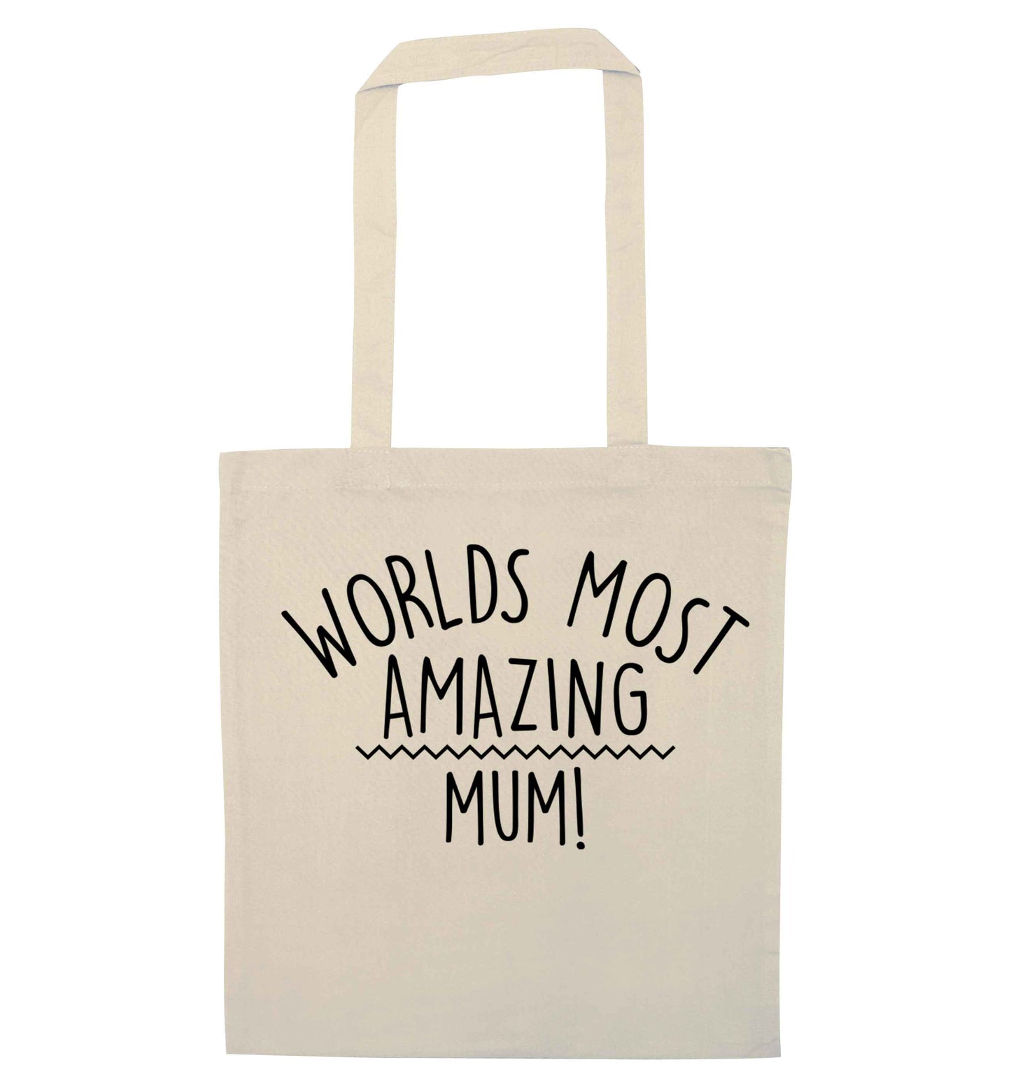 Worlds most amazing mum natural tote bag