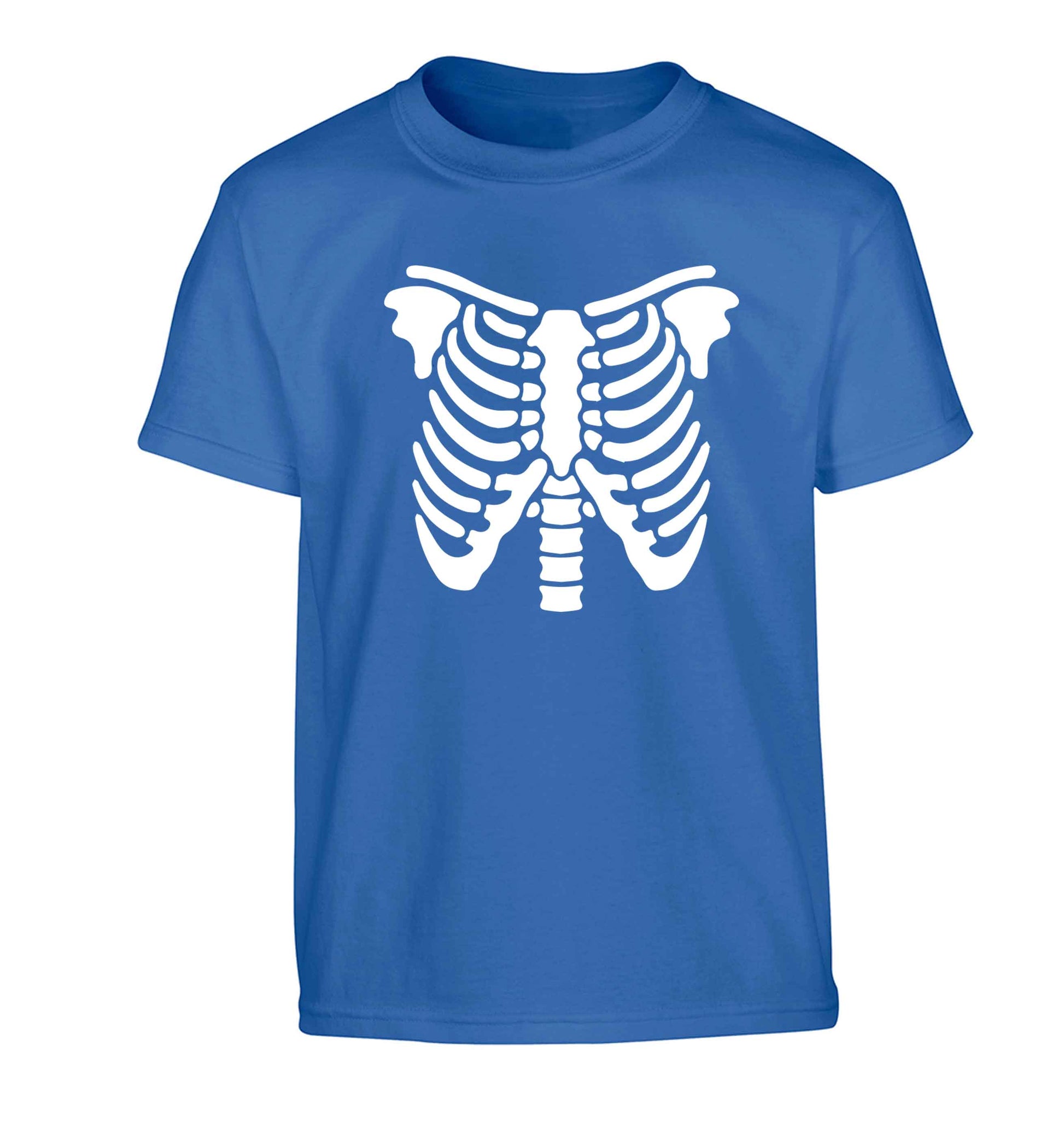 Skeleton ribcage Children's blue Tshirt 12-13 Years