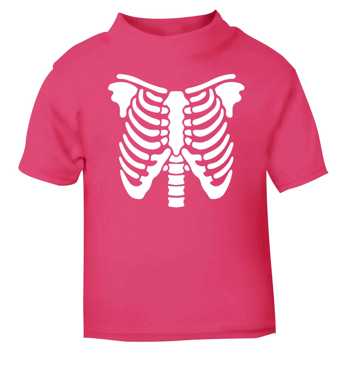 Skeleton ribcage pink baby toddler Tshirt 2 Years