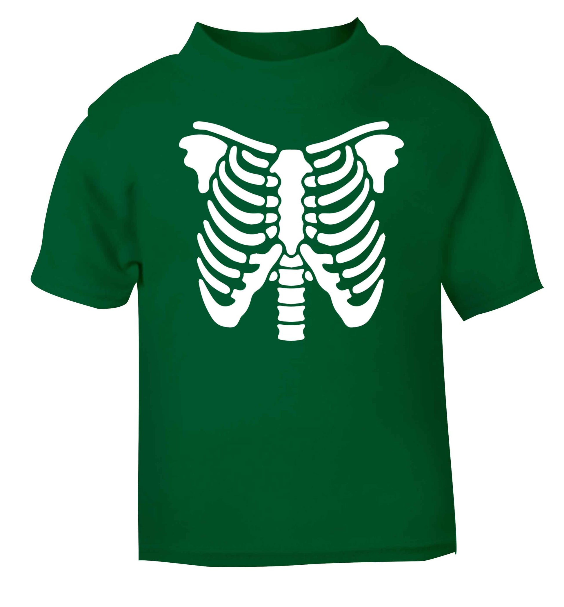 Skeleton ribcage green baby toddler Tshirt 2 Years