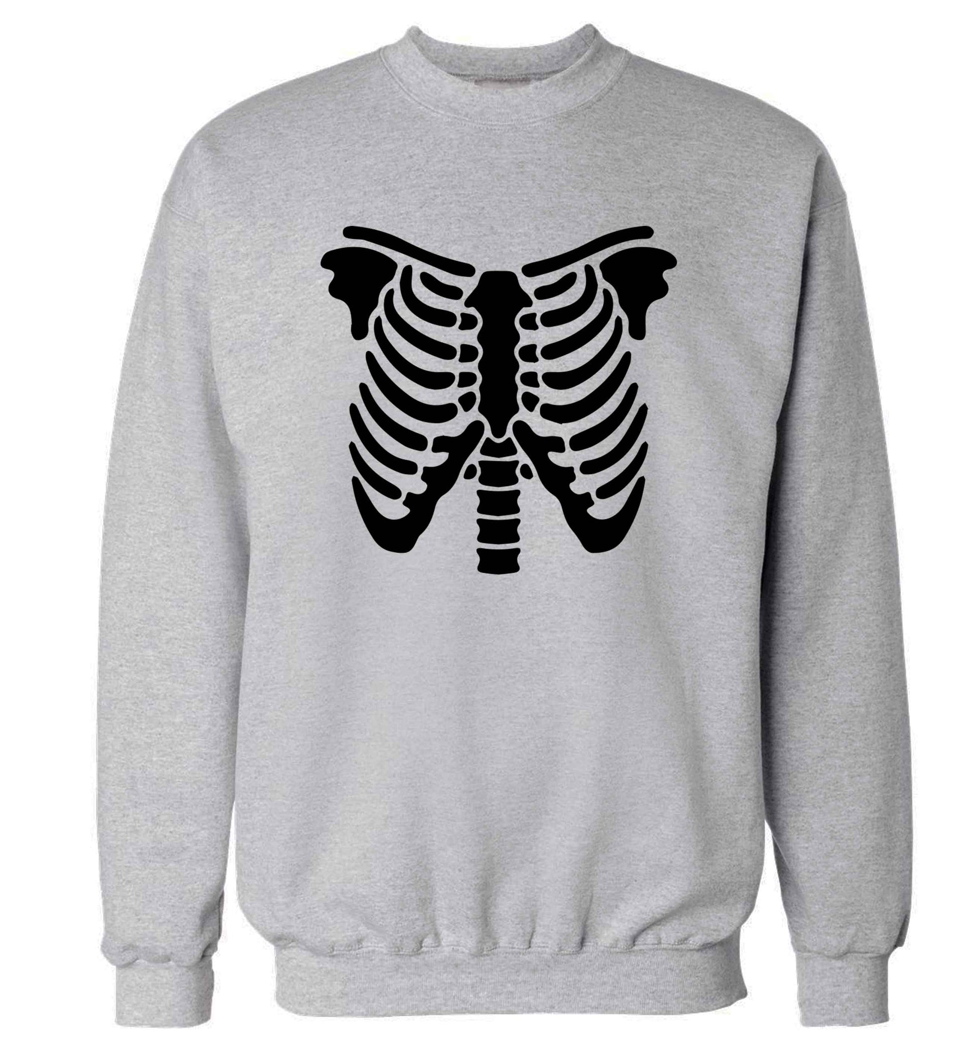 Skeleton ribcage adult's unisex grey sweater 2XL