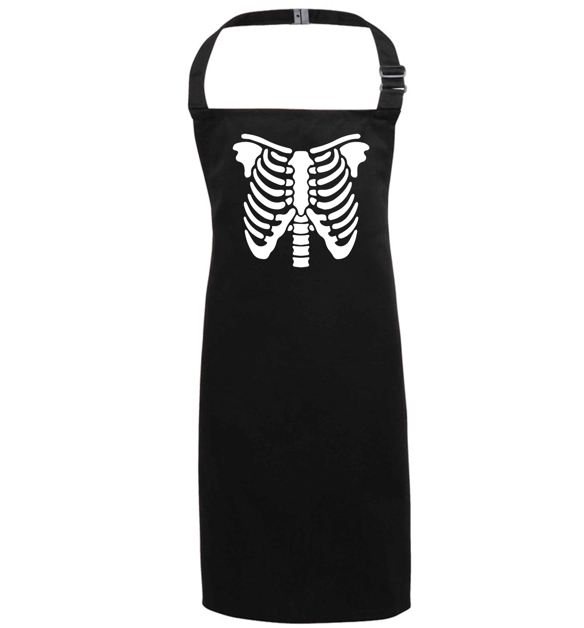 Skeleton ribcage black apron 7-10 years