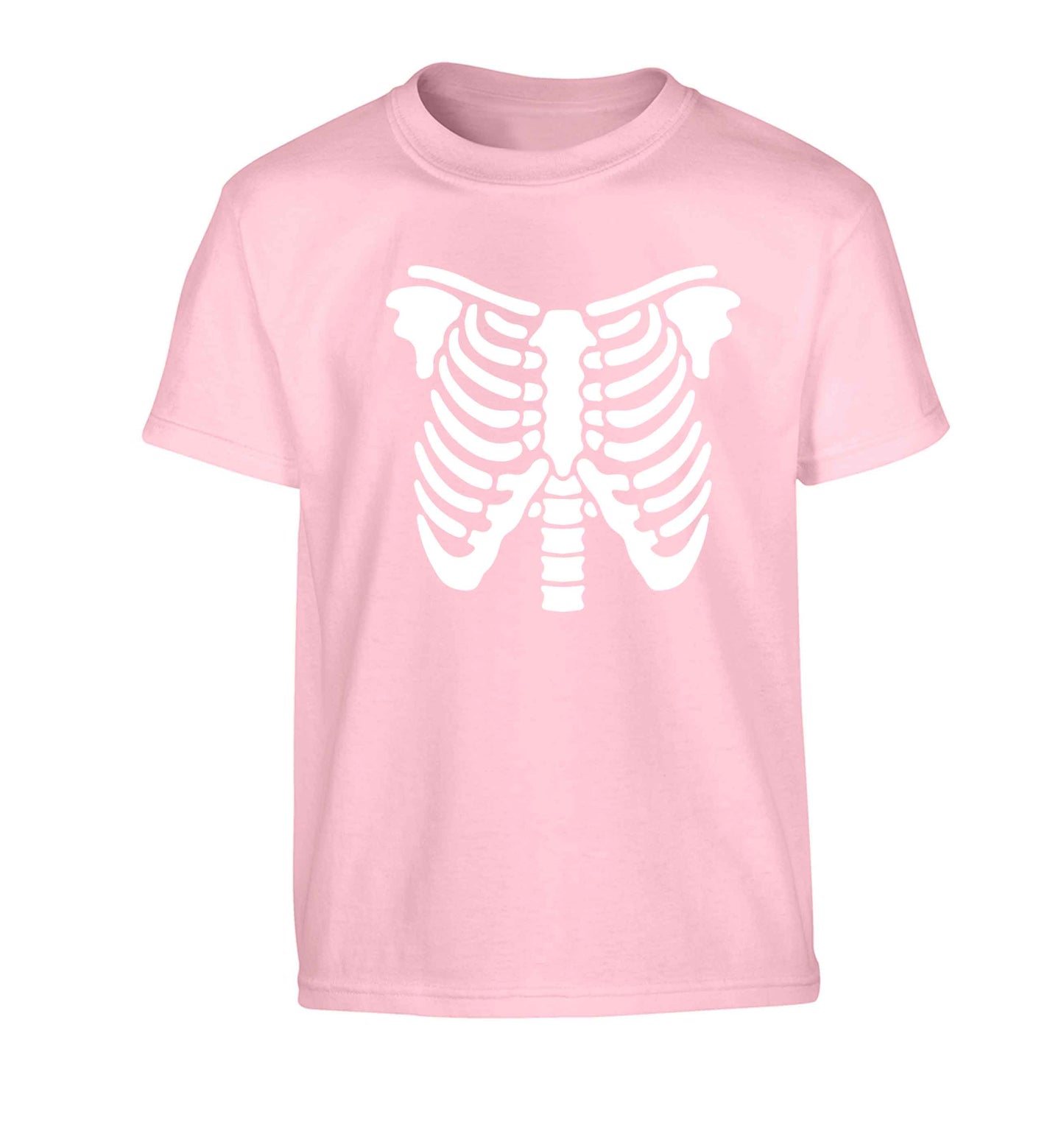 Skeleton ribcage Children's light pink Tshirt 12-13 Years