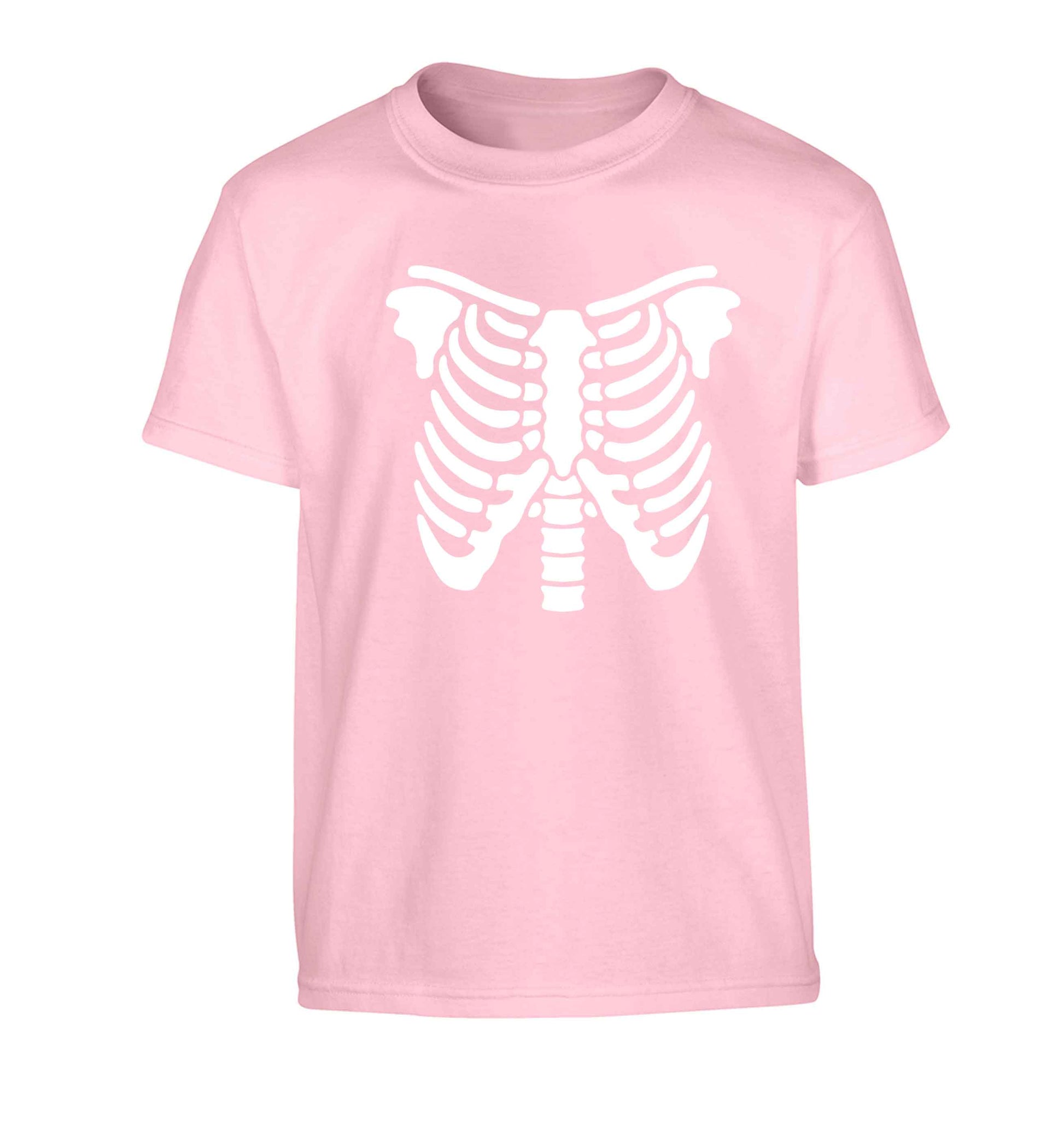Skeleton ribcage Children's light pink Tshirt 12-13 Years