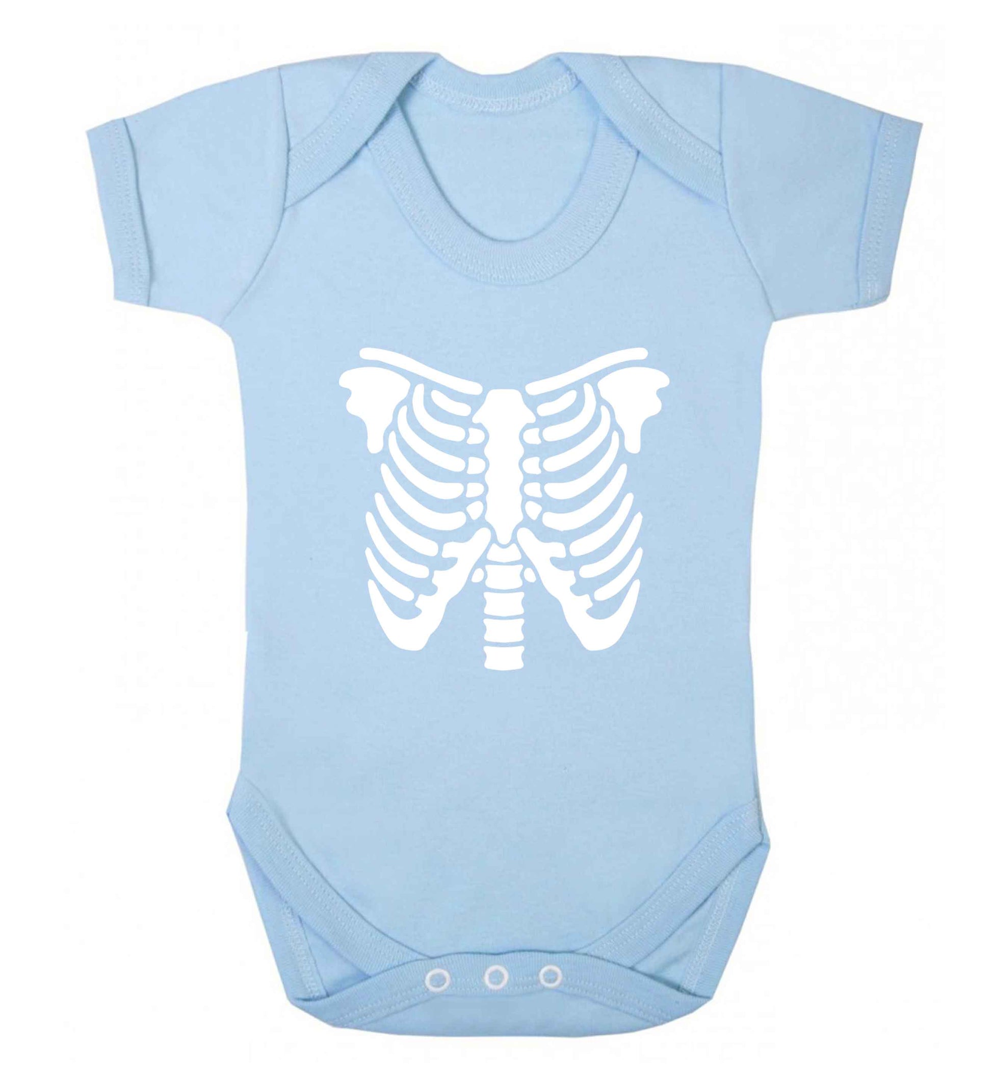 Skeleton ribcage baby vest pale blue 18-24 months