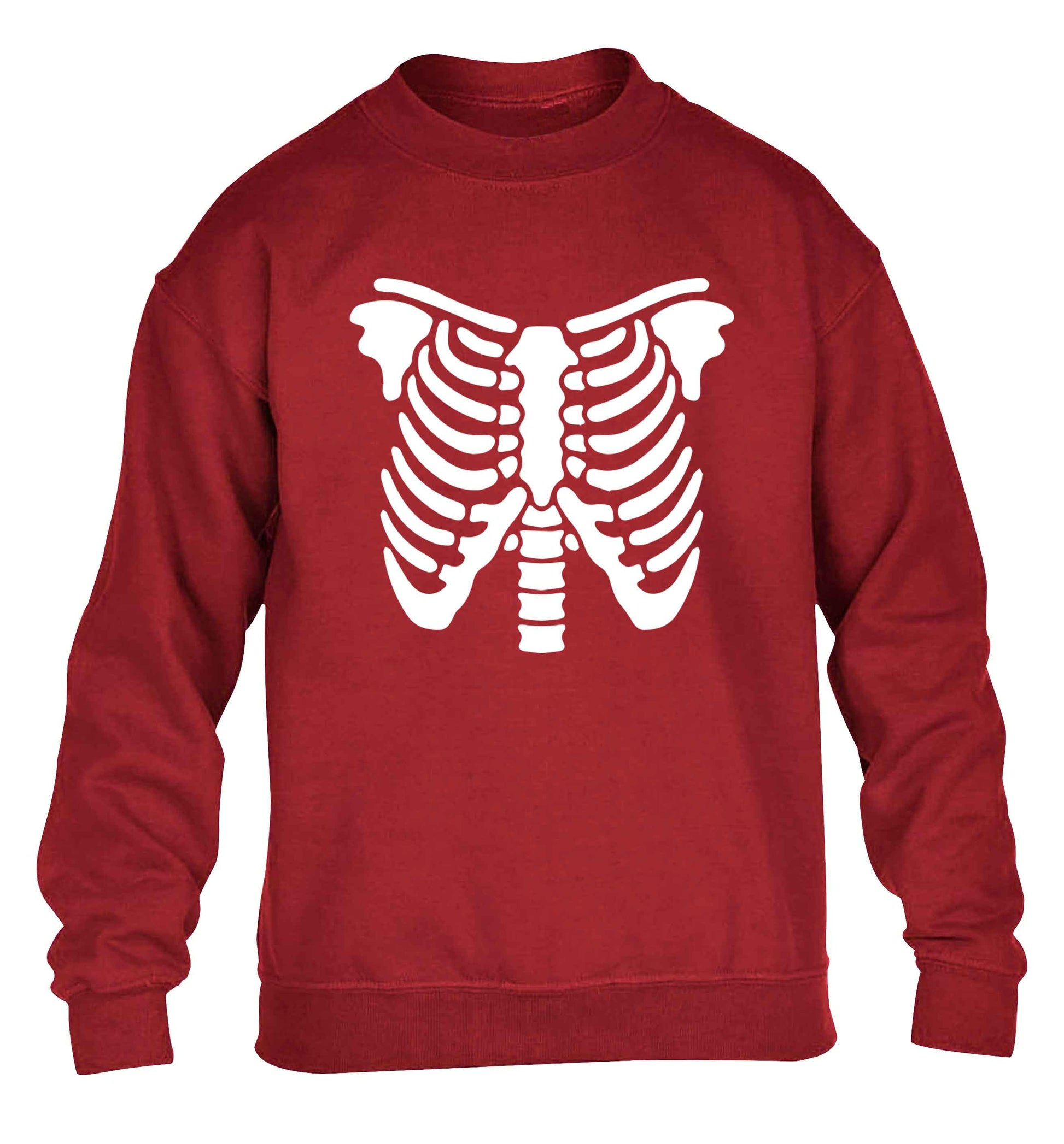 Skeleton ribcage children's grey sweater 12-13 Years