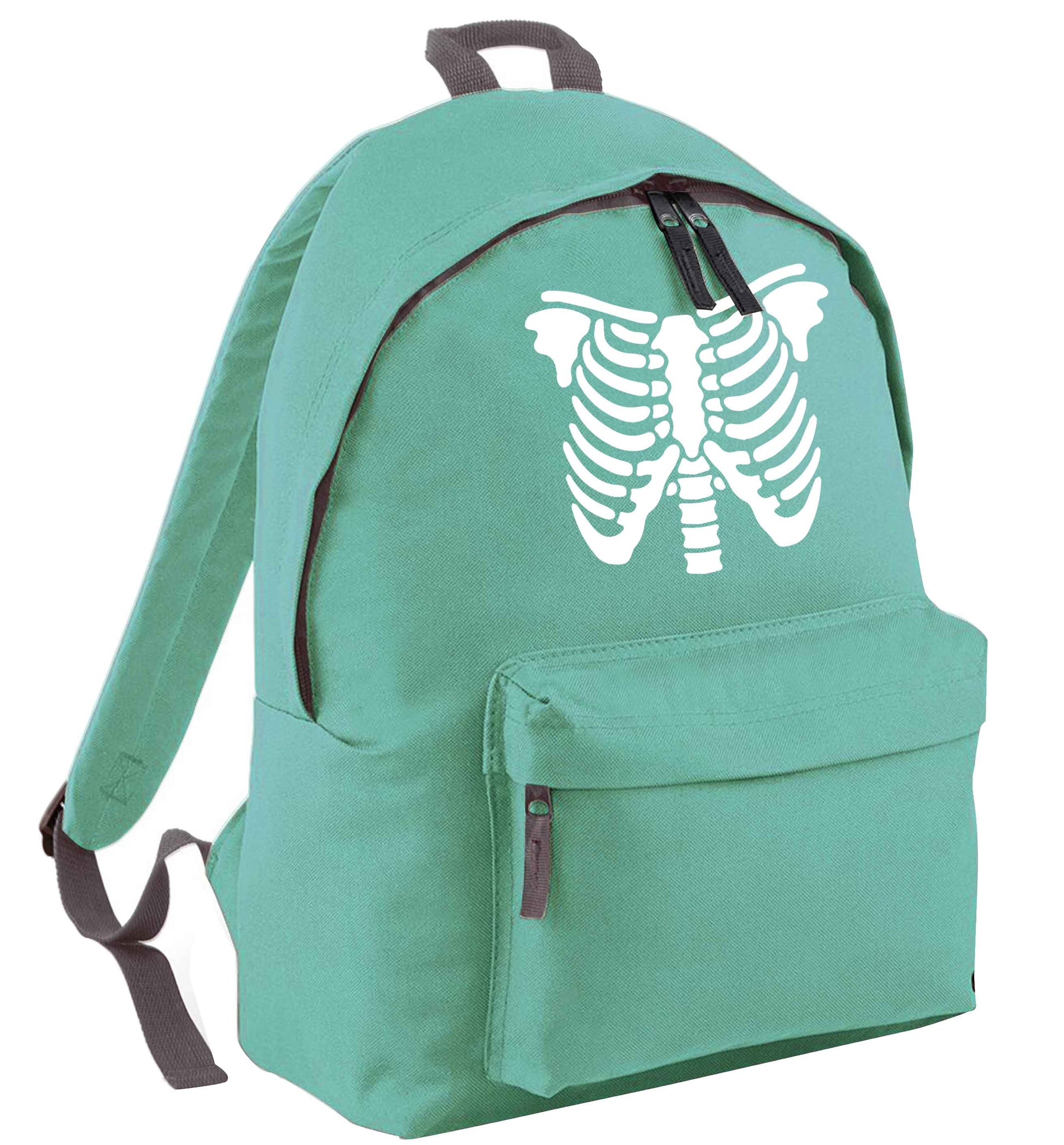 Skeleton ribcage mint adults backpack