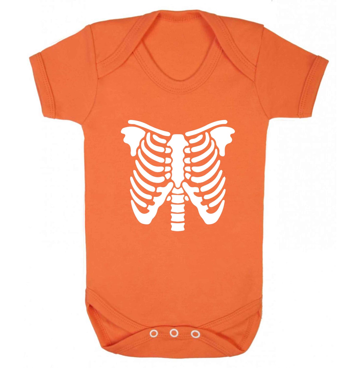 Skeleton ribcage baby vest orange 18-24 months