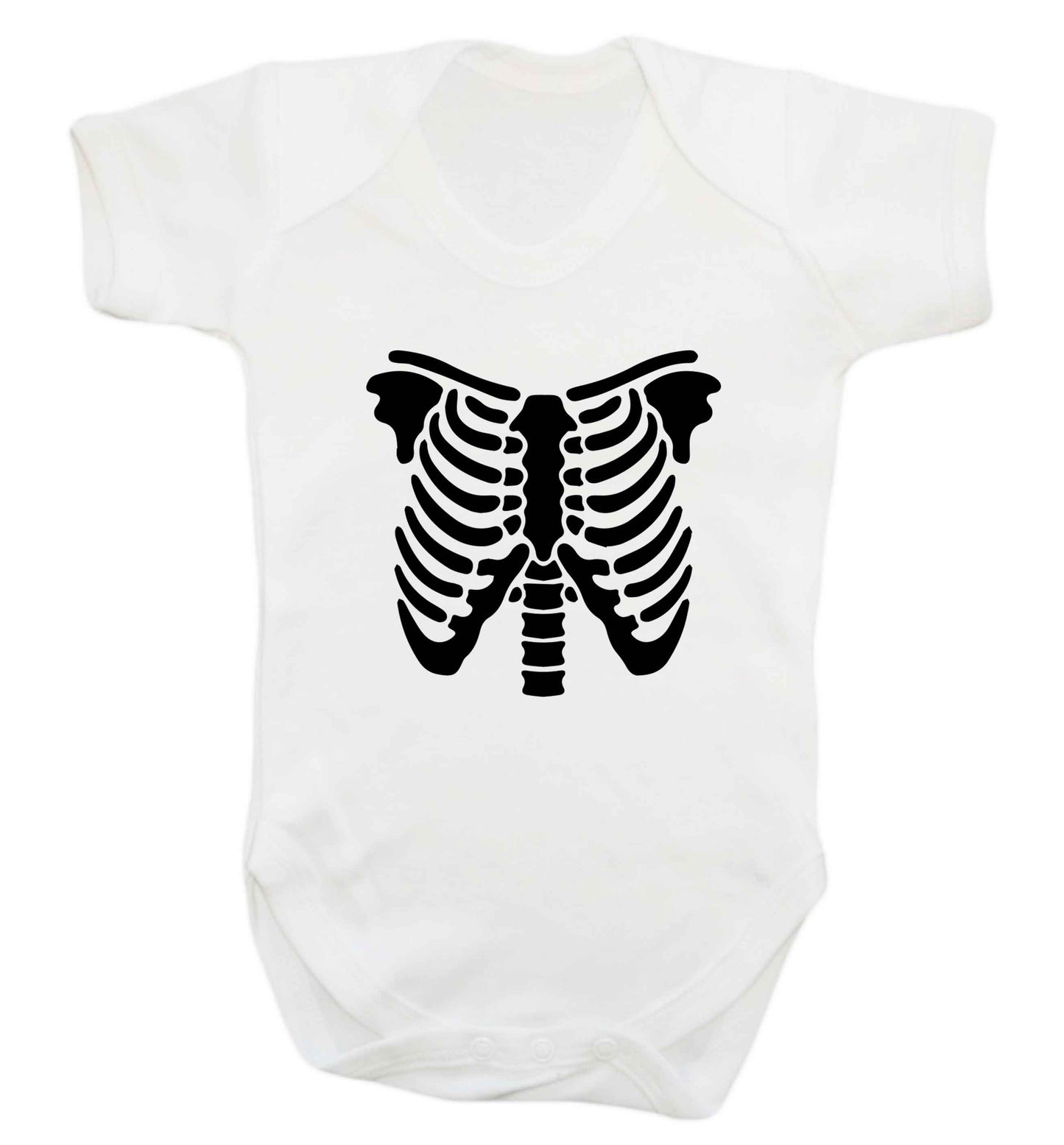 Skeleton ribcage baby vest white 18-24 months