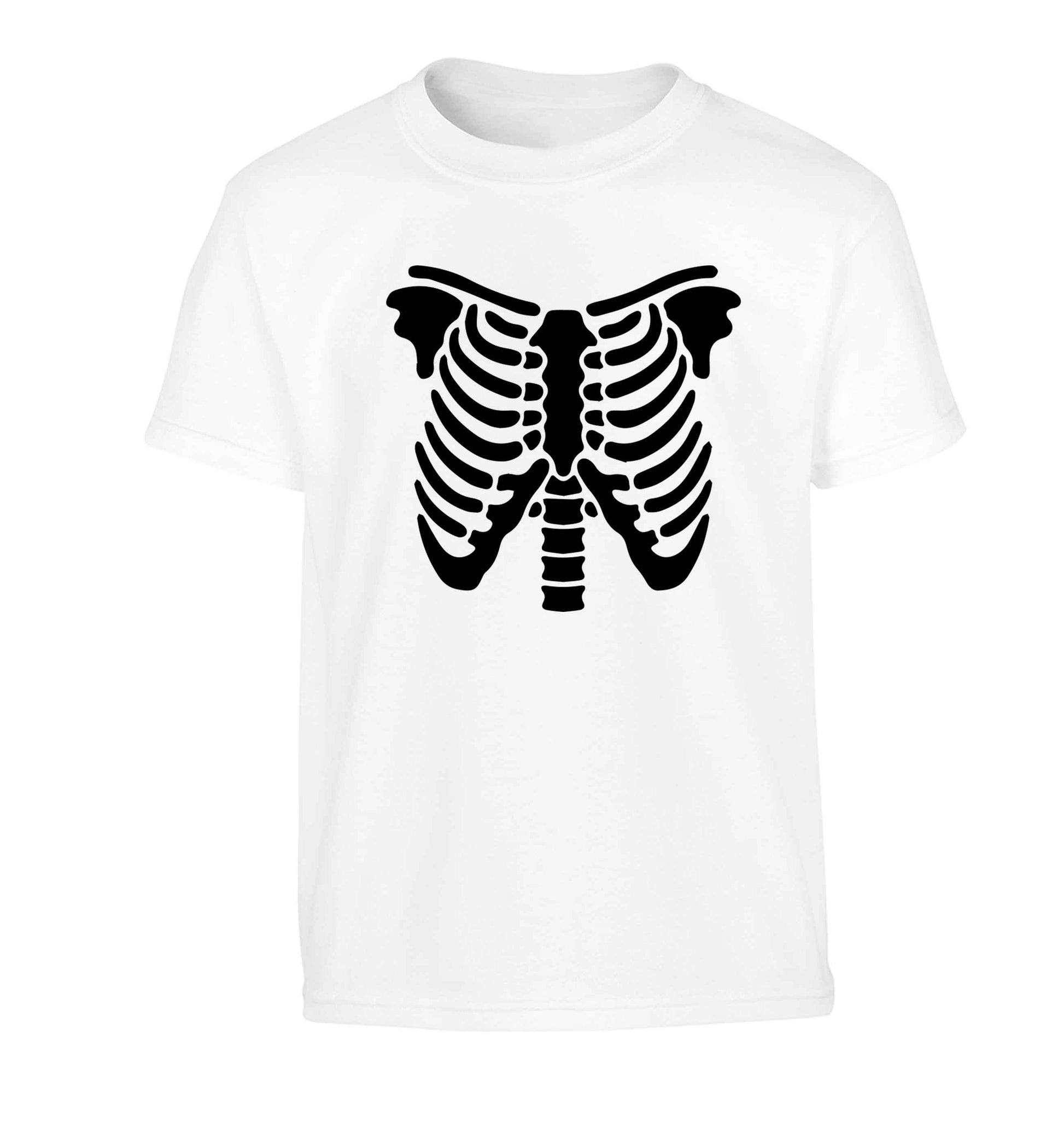 Skeleton ribcage Children's white Tshirt 12-13 Years