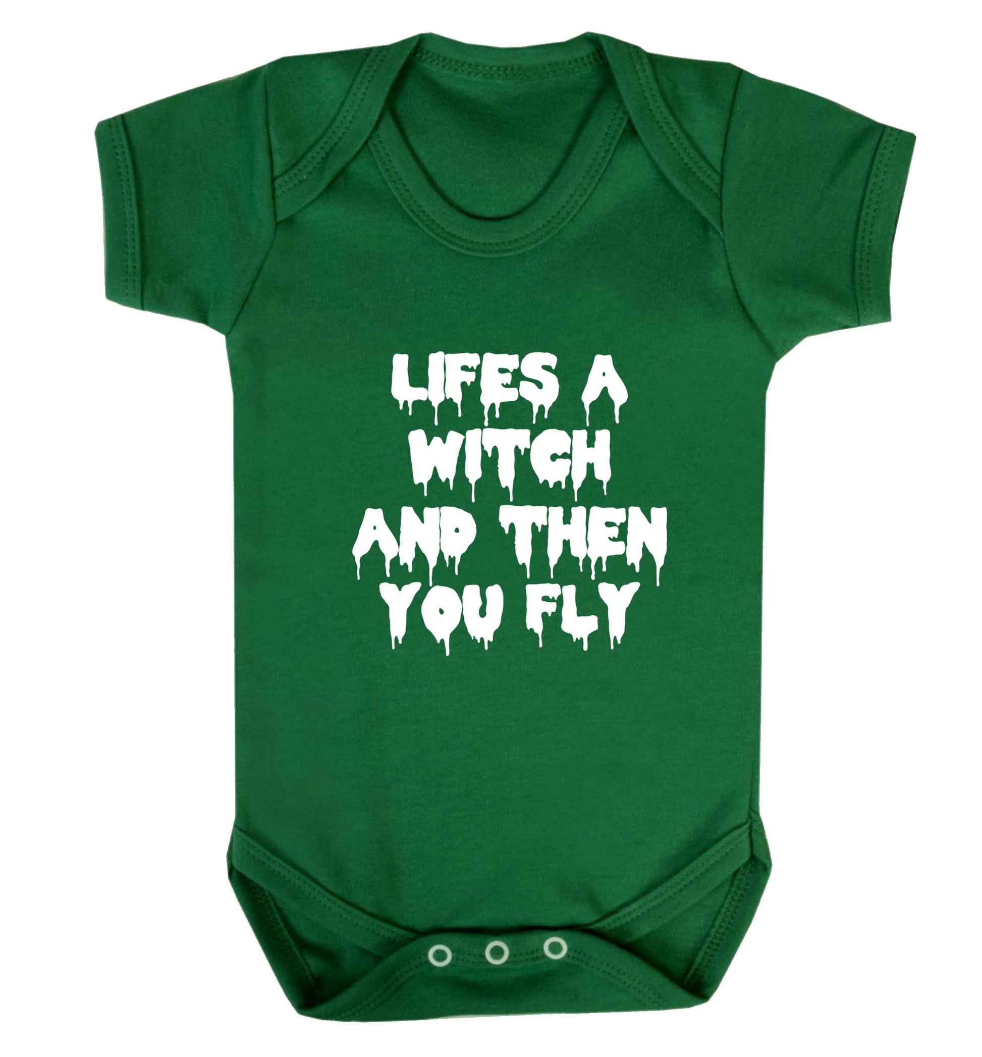 Life's a witch and then you fly baby vest green 18-24 months