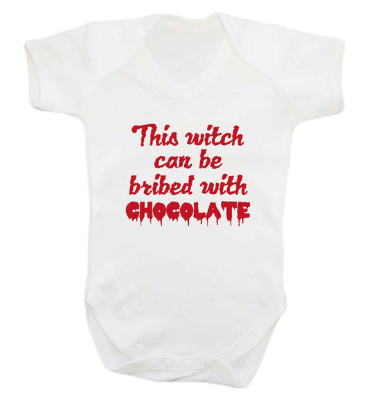 This witch can be bribed with chocolate baby vest white 18-24 months