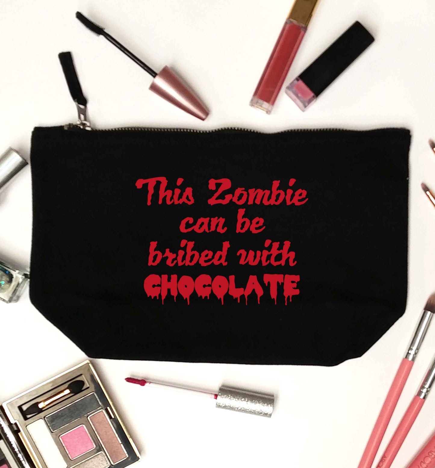 This zombie can be bribed with chocolate black makeup bag