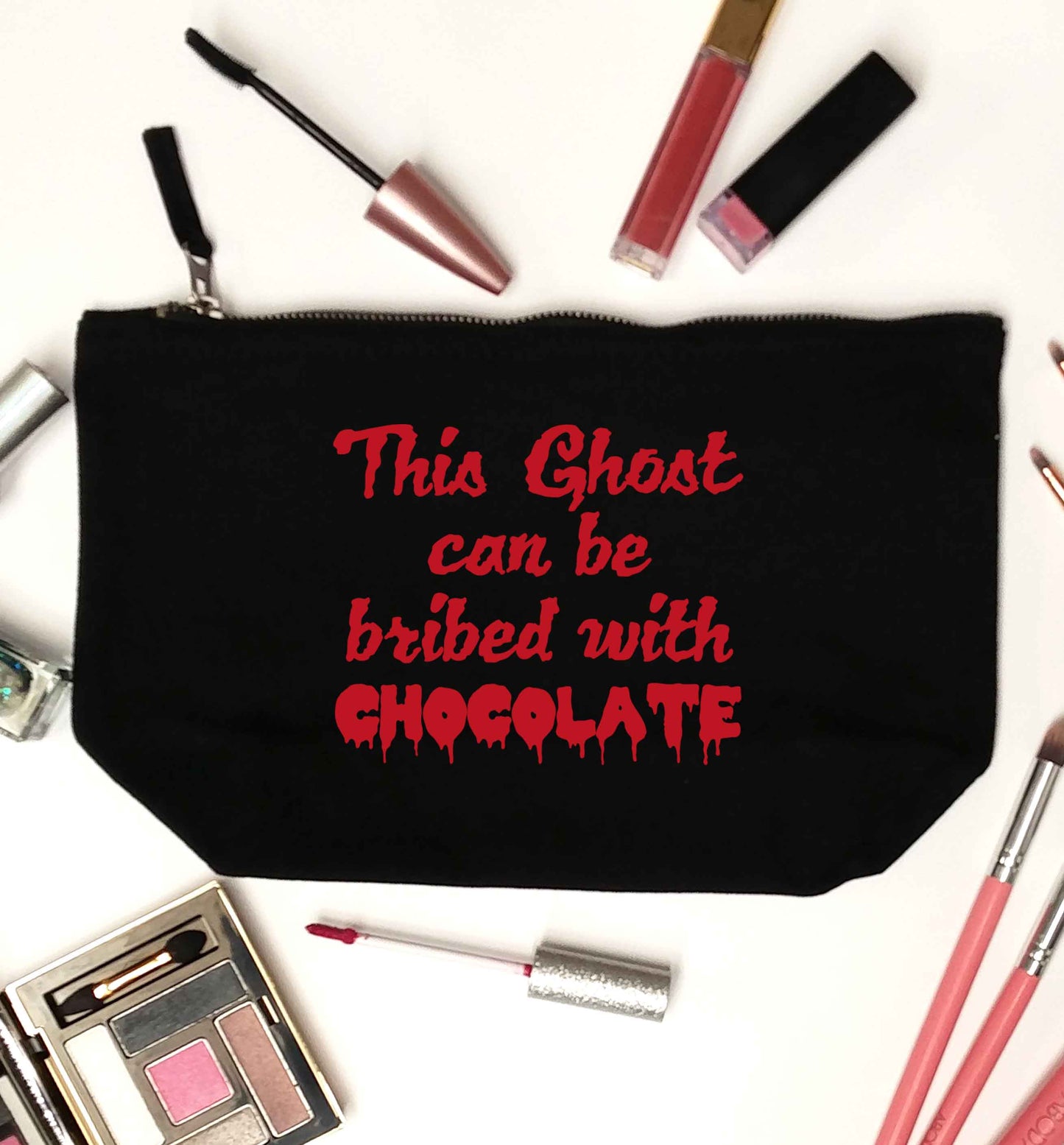 This ghost can be bribed with chocolate black makeup bag