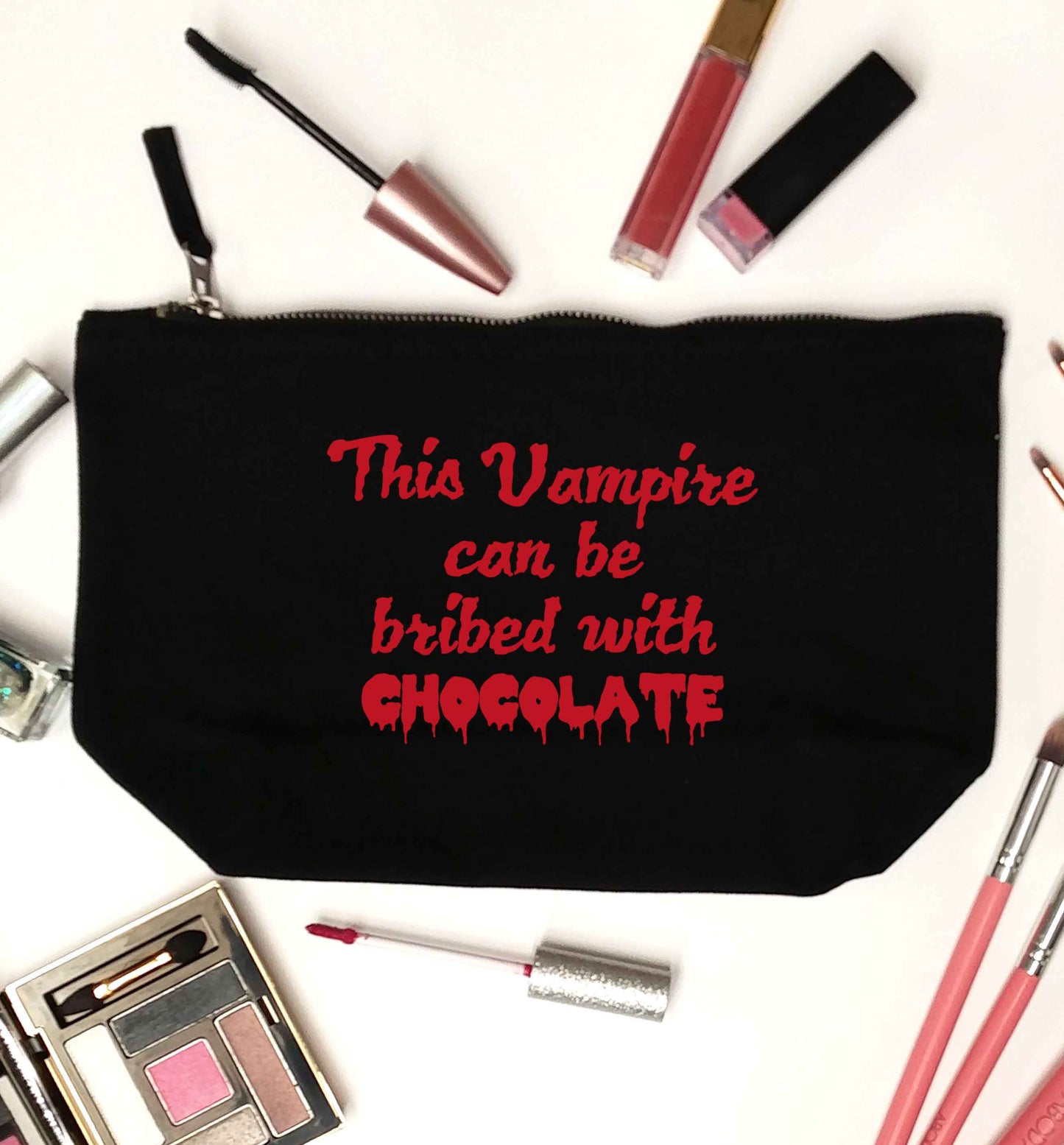 This vampire can be bribed with chocolate black makeup bag