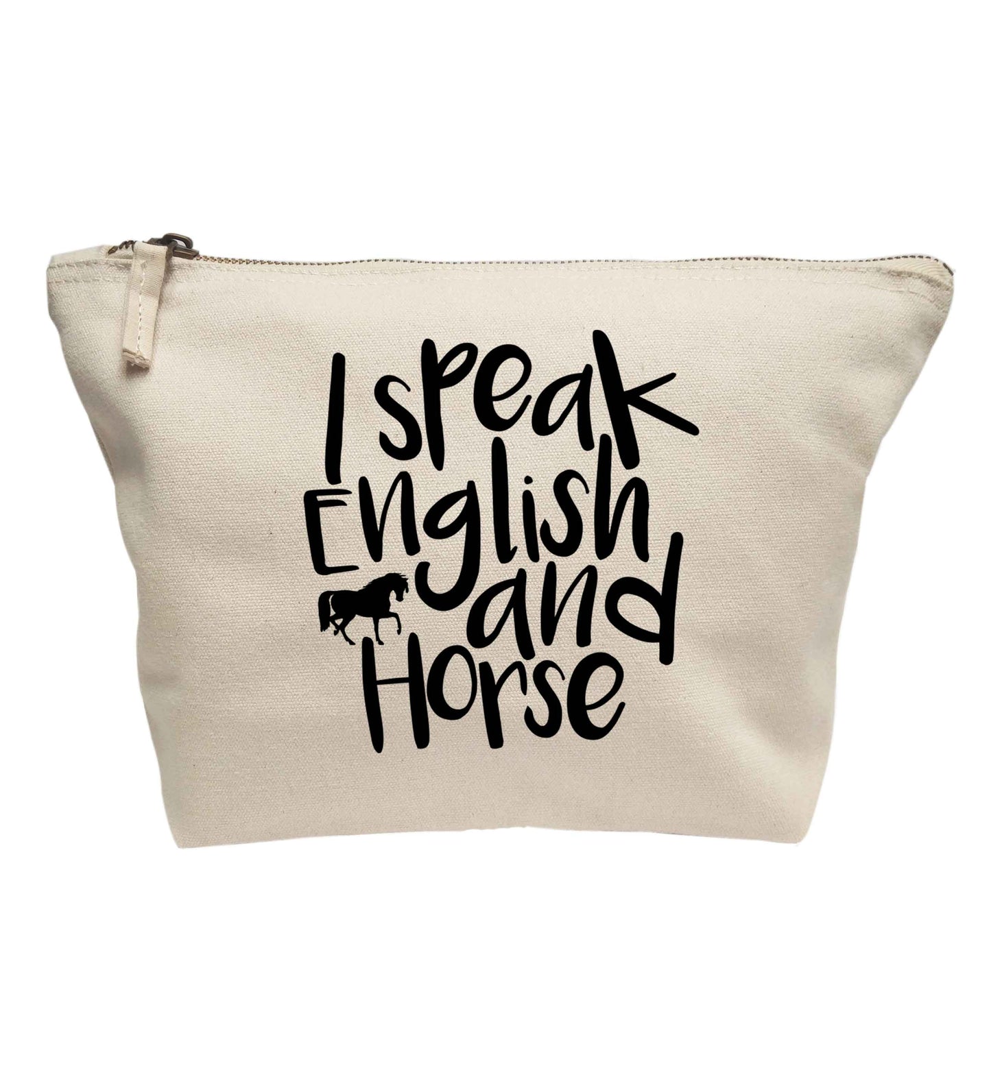I speak English and horse | Makeup / wash bag