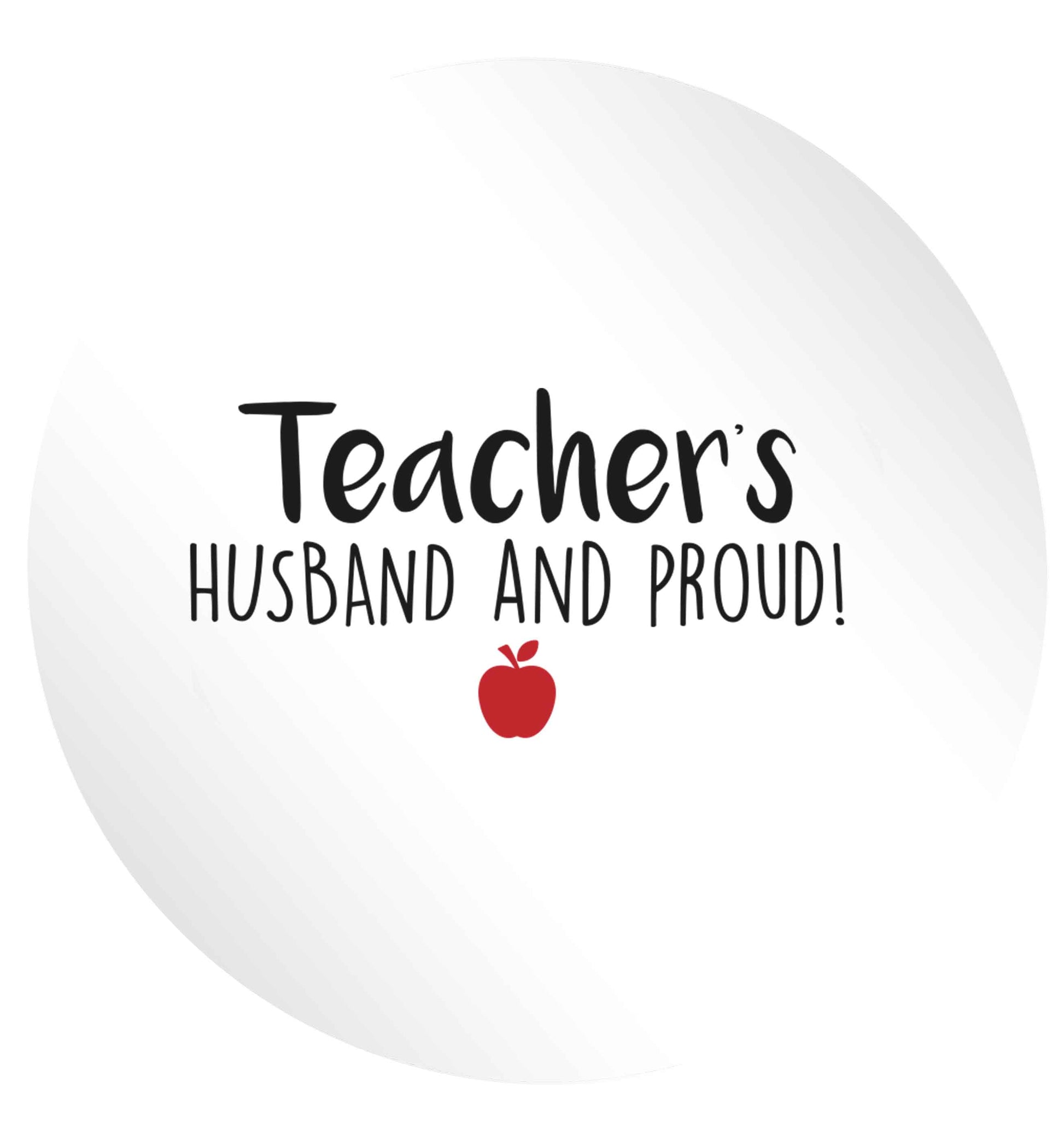 Teachers husband and proud 24 @ 45mm matt circle stickers