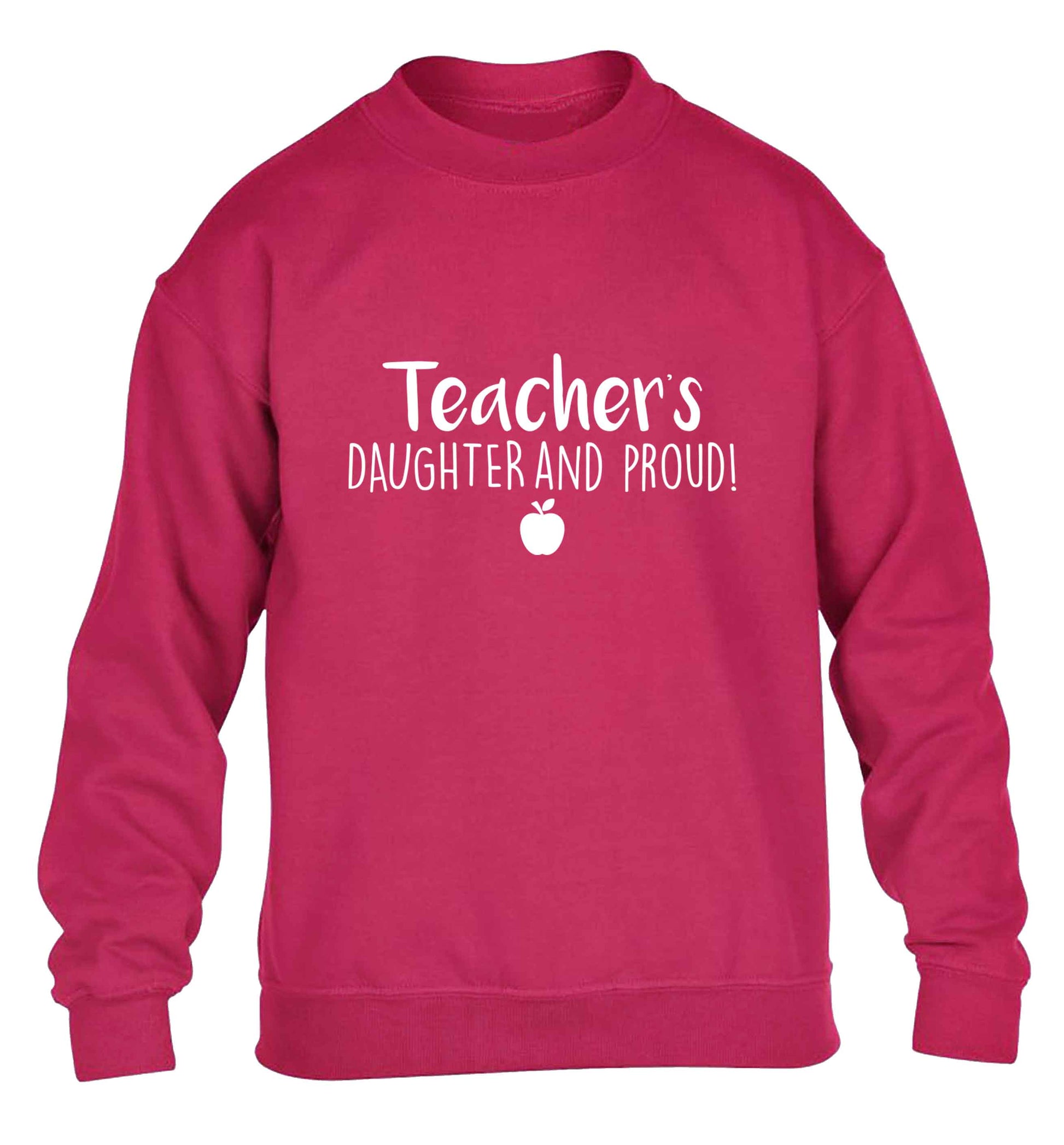 Teachers daughter and proud children's pink sweater 12-13 Years