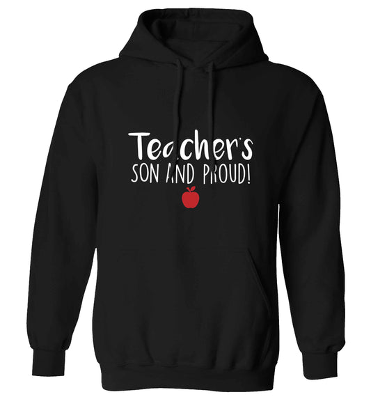 Teachers son and proud adults unisex black hoodie 2XL