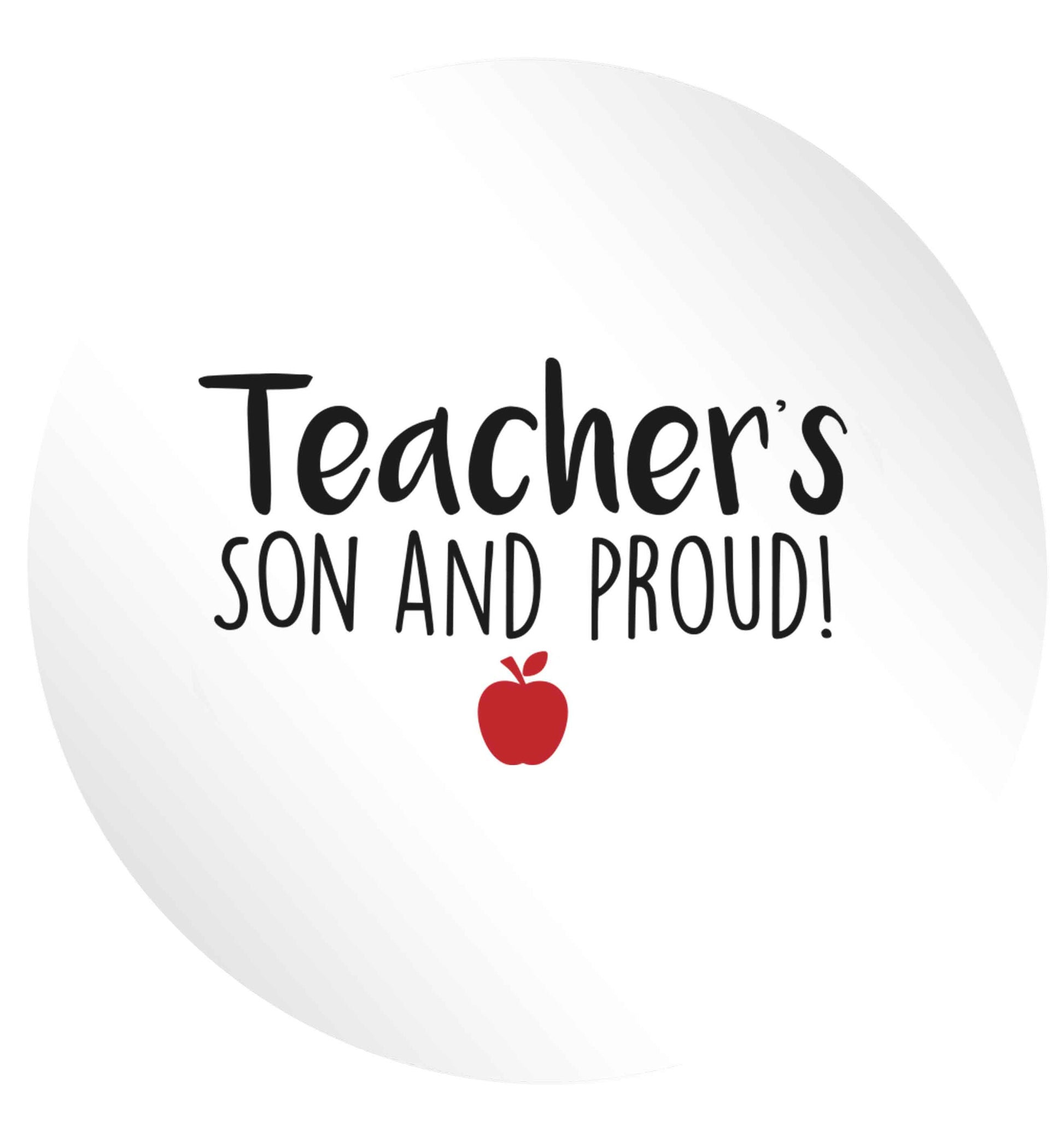 Teachers son and proud 24 @ 45mm matt circle stickers