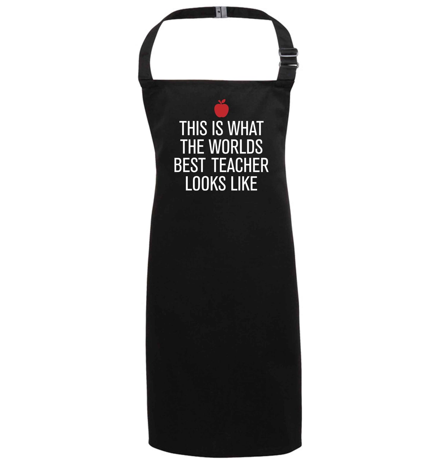 This is what the worlds best teacher looks like black apron 7-10 years