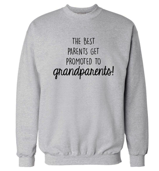 The best parents get promoted to grandparents Adult's unisex grey Sweater 2XL