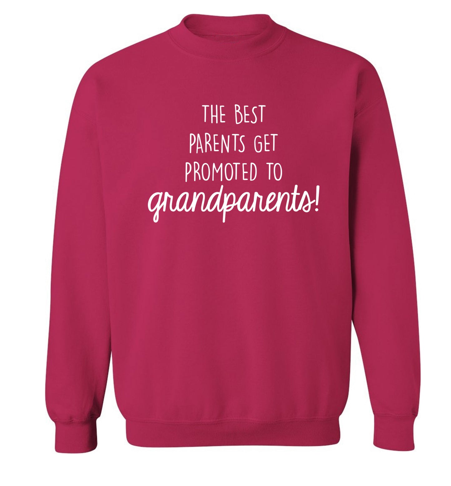The best parents get promoted to grandparents Adult's unisex pink Sweater 2XL