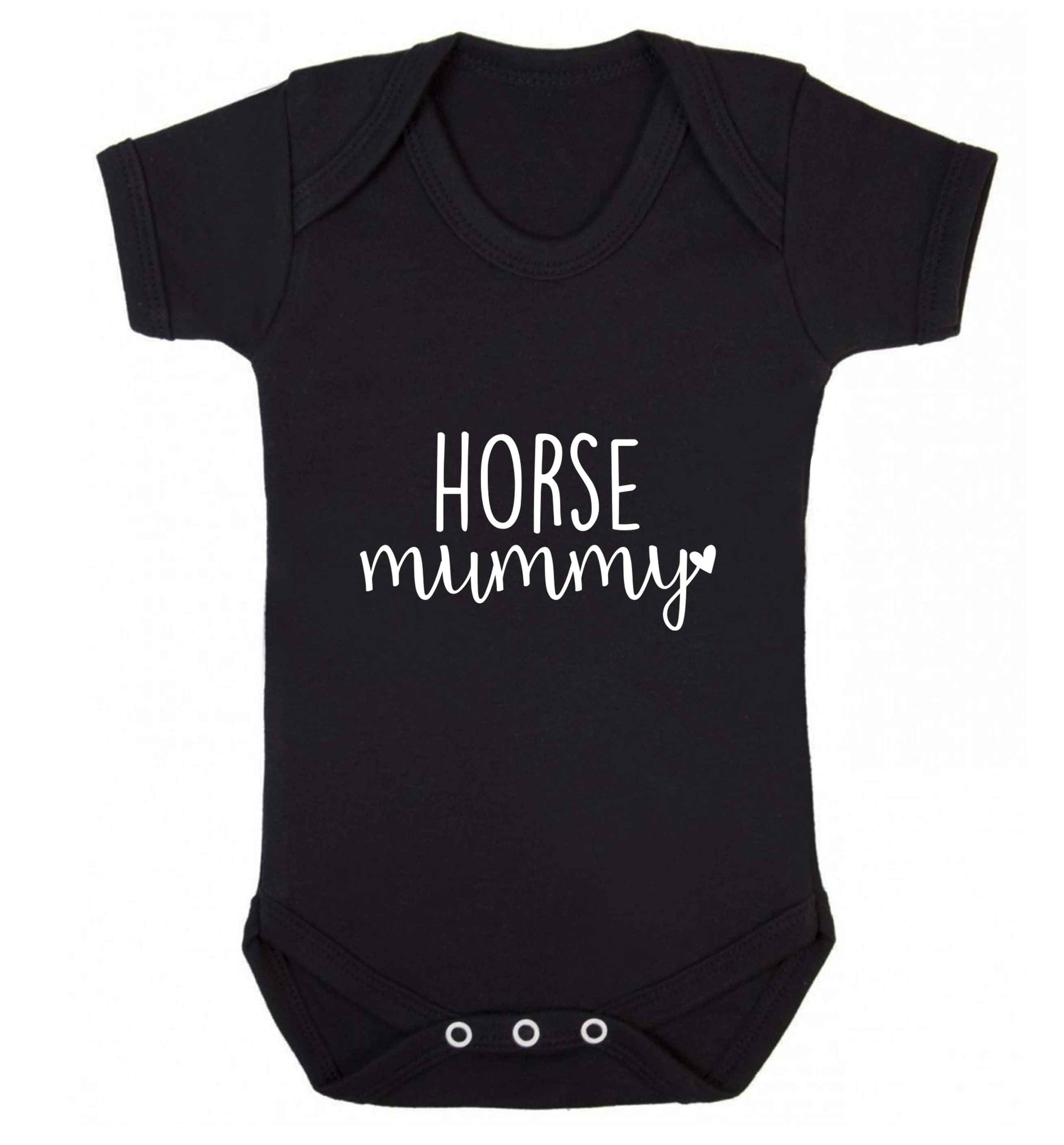 Horse mummy baby vest black 18-24 months