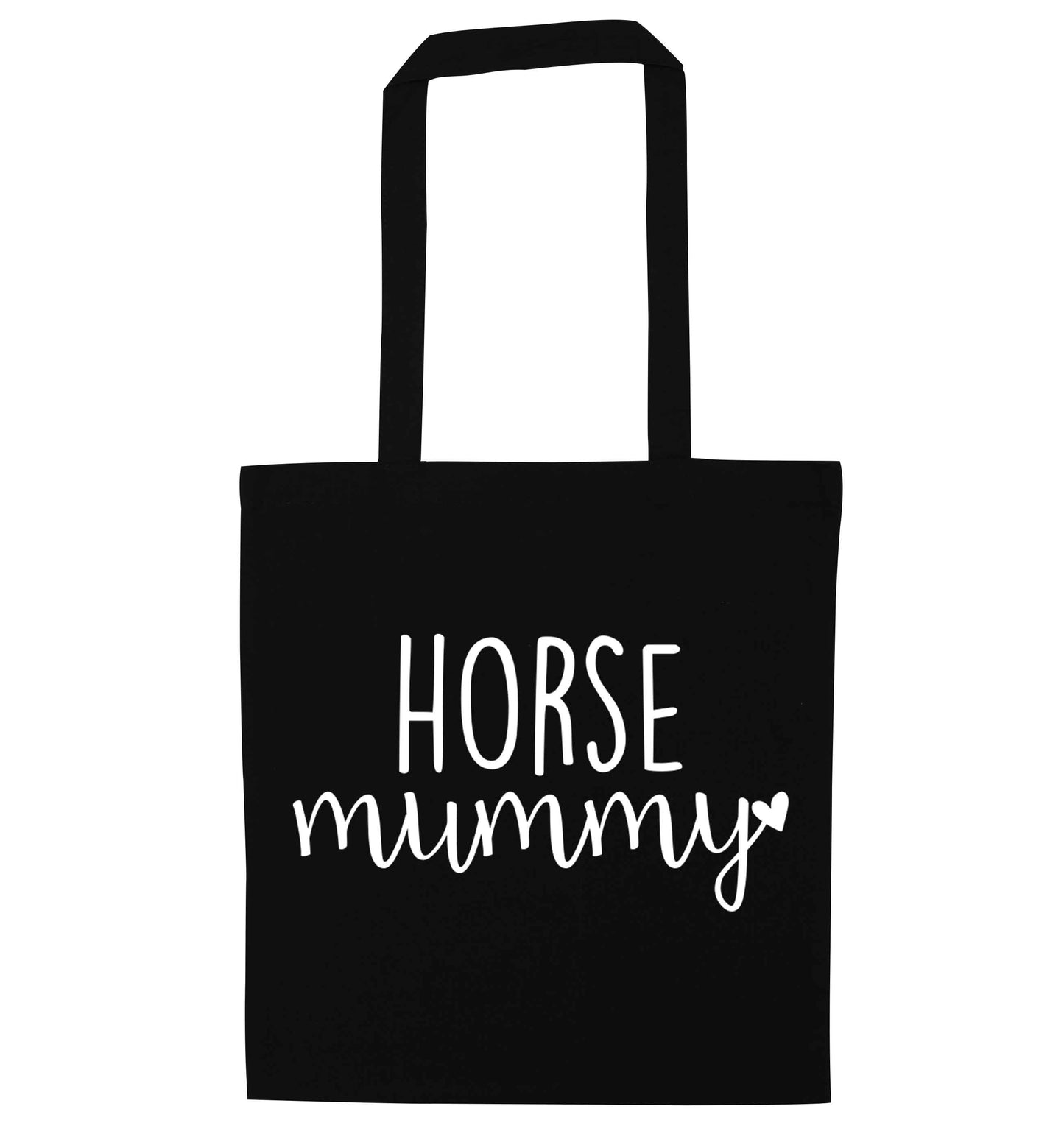 Horse mummy black tote bag