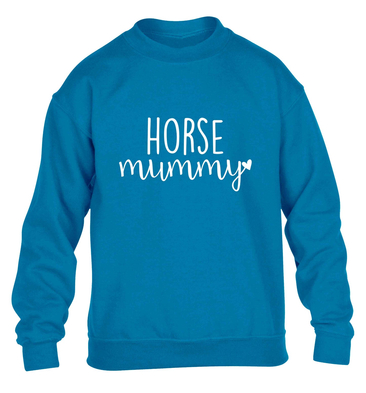 Horse mummy children's blue sweater 12-13 Years
