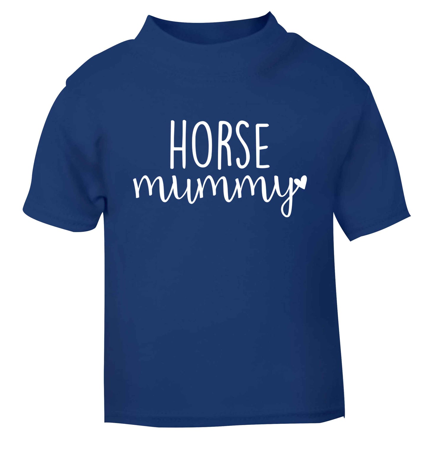 Horse mummy blue baby toddler Tshirt 2 Years