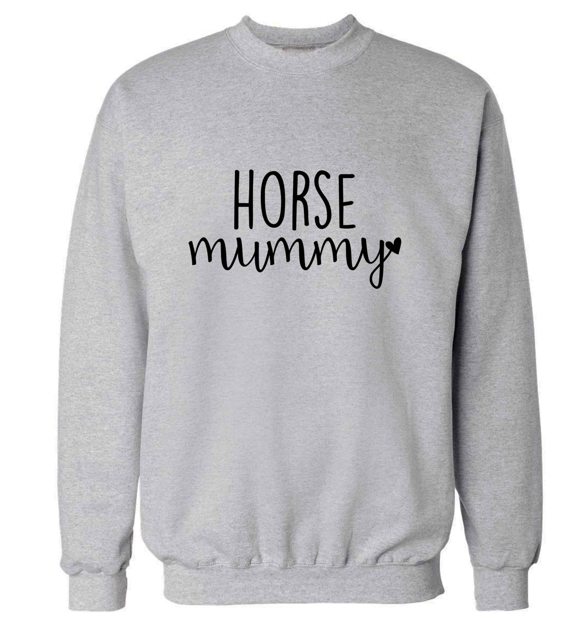 Horse mummy adult's unisex grey sweater 2XL