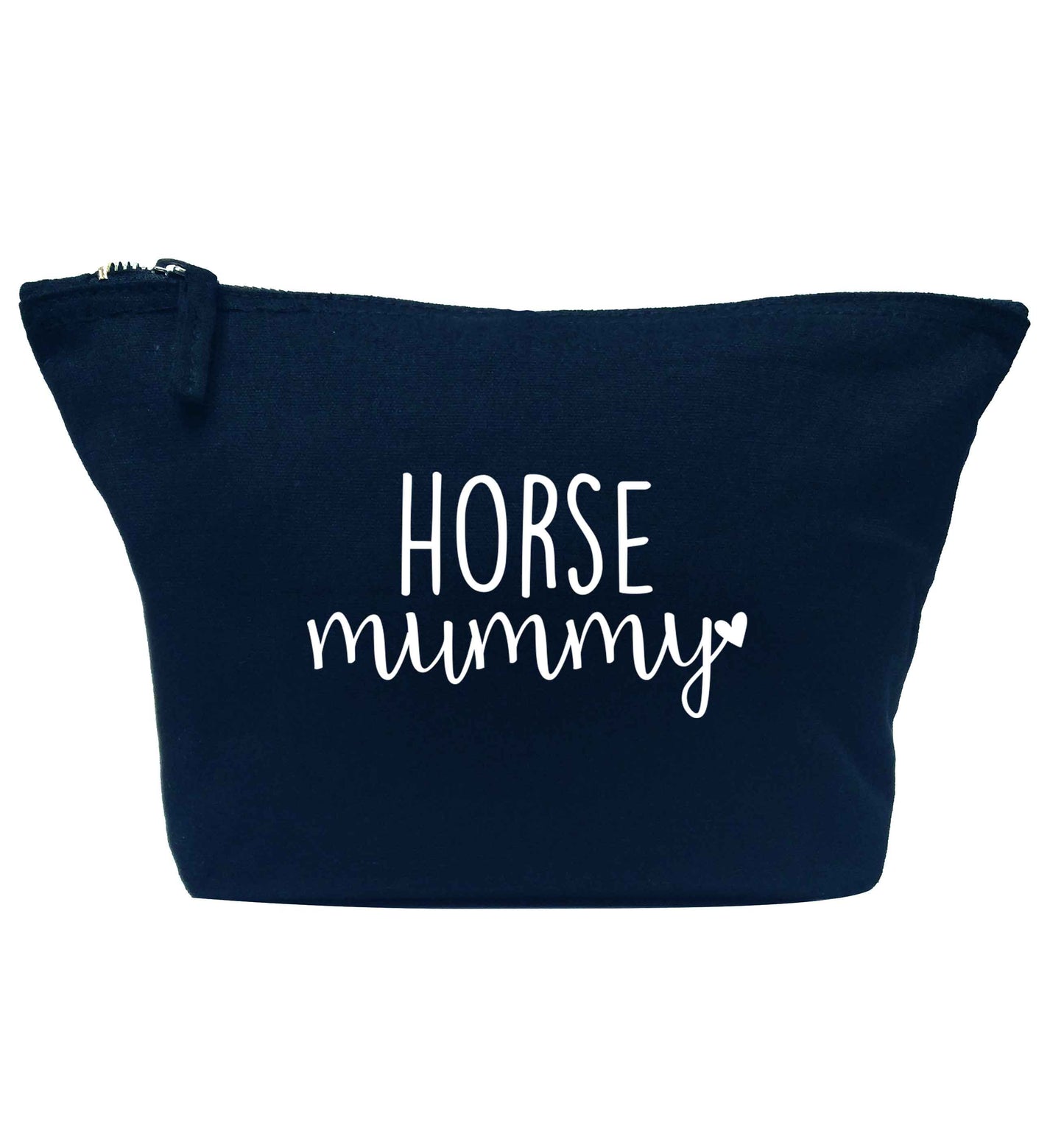 Horse mummy navy makeup bag